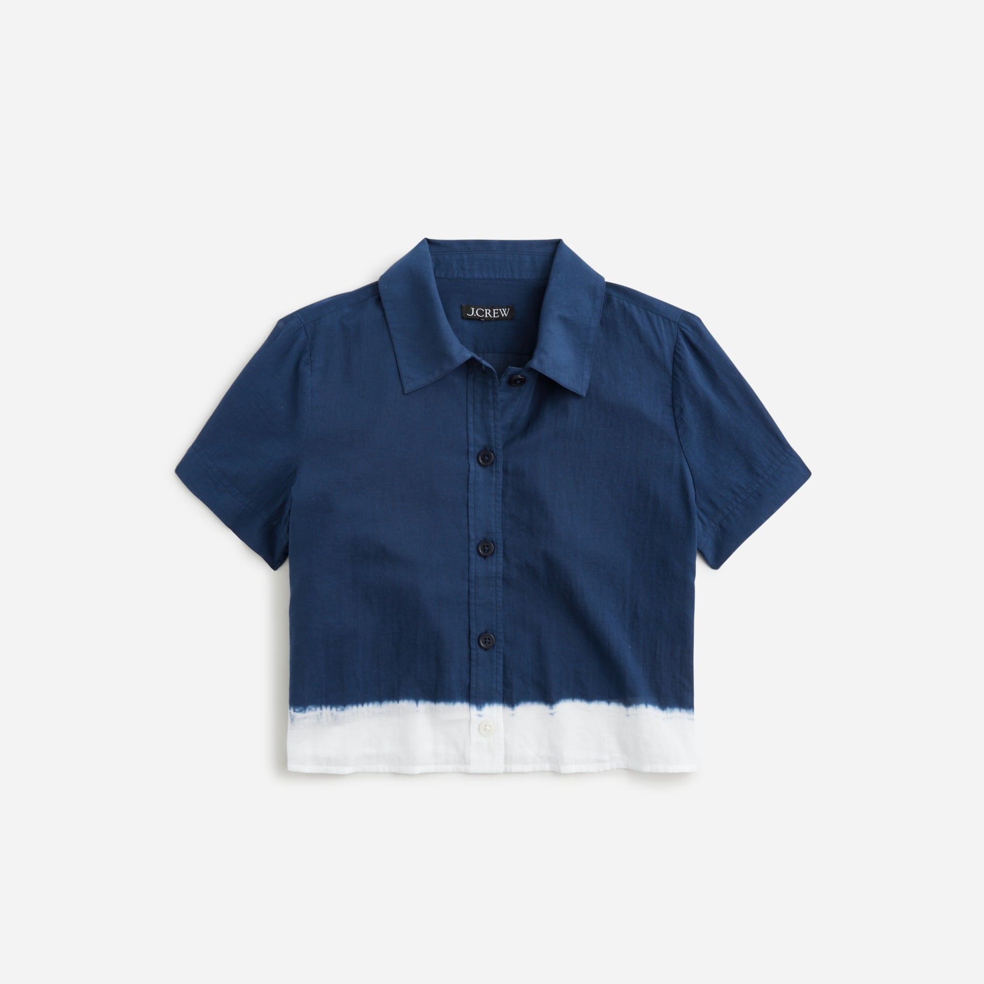  Dip-dyed gamine shirt in cotton voile