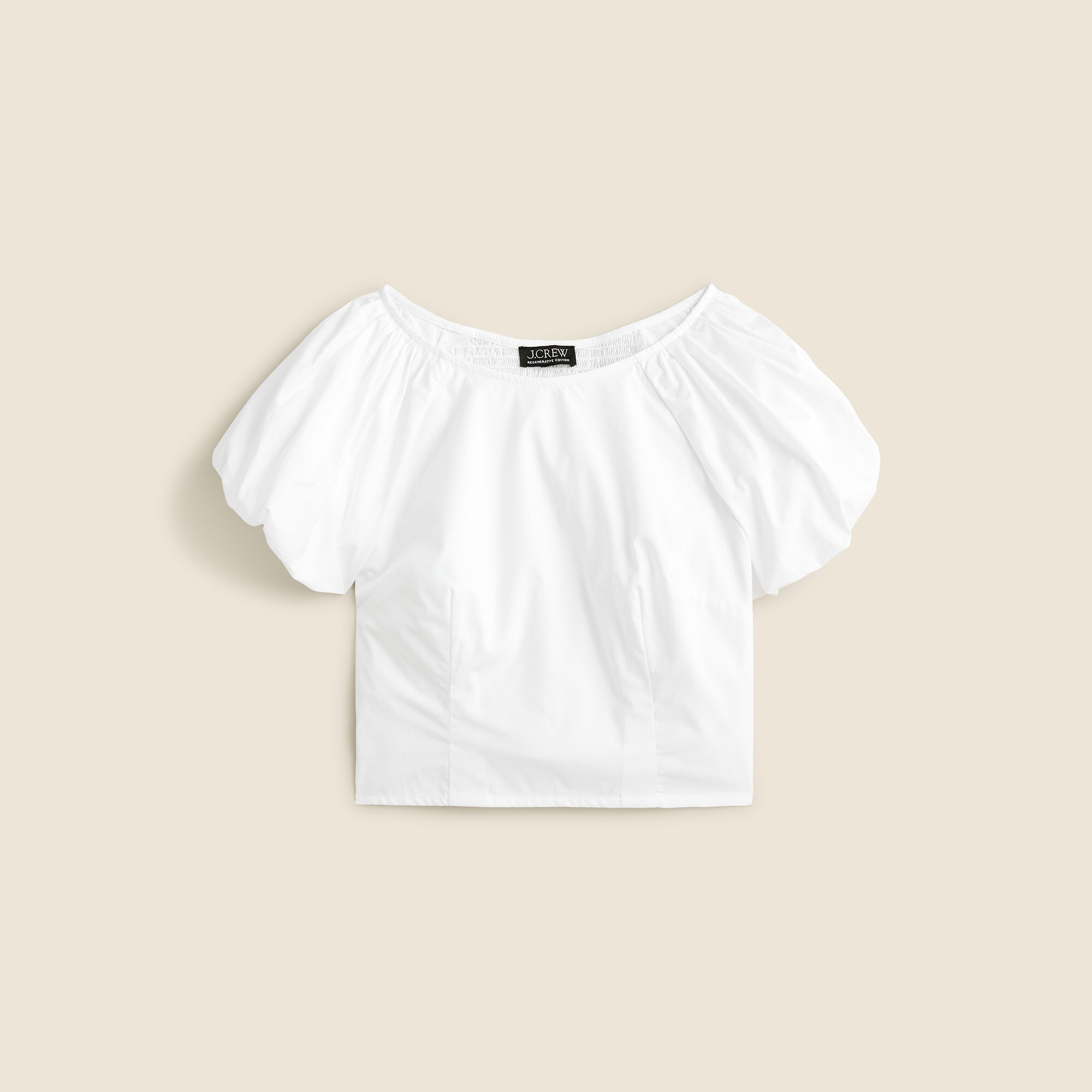 Fitted puff-sleeve top