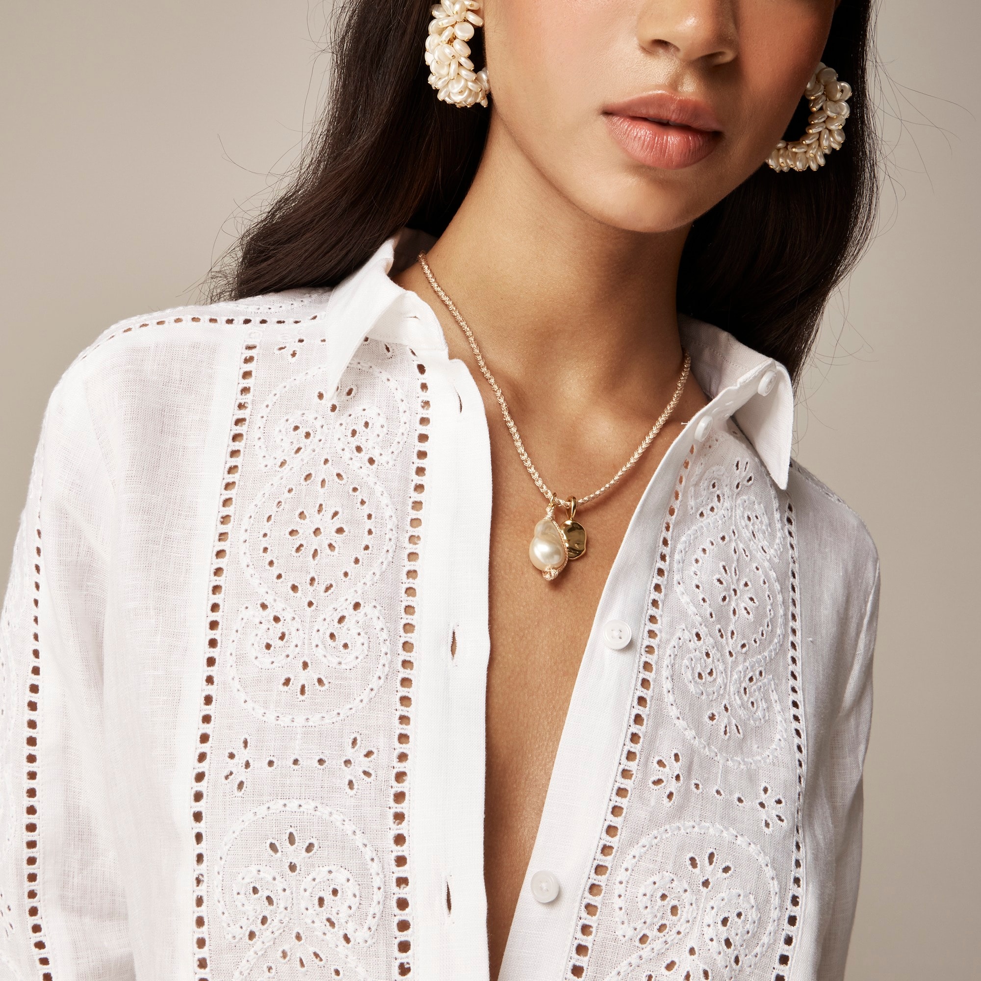 Eyelet Detail Shirt main image 0