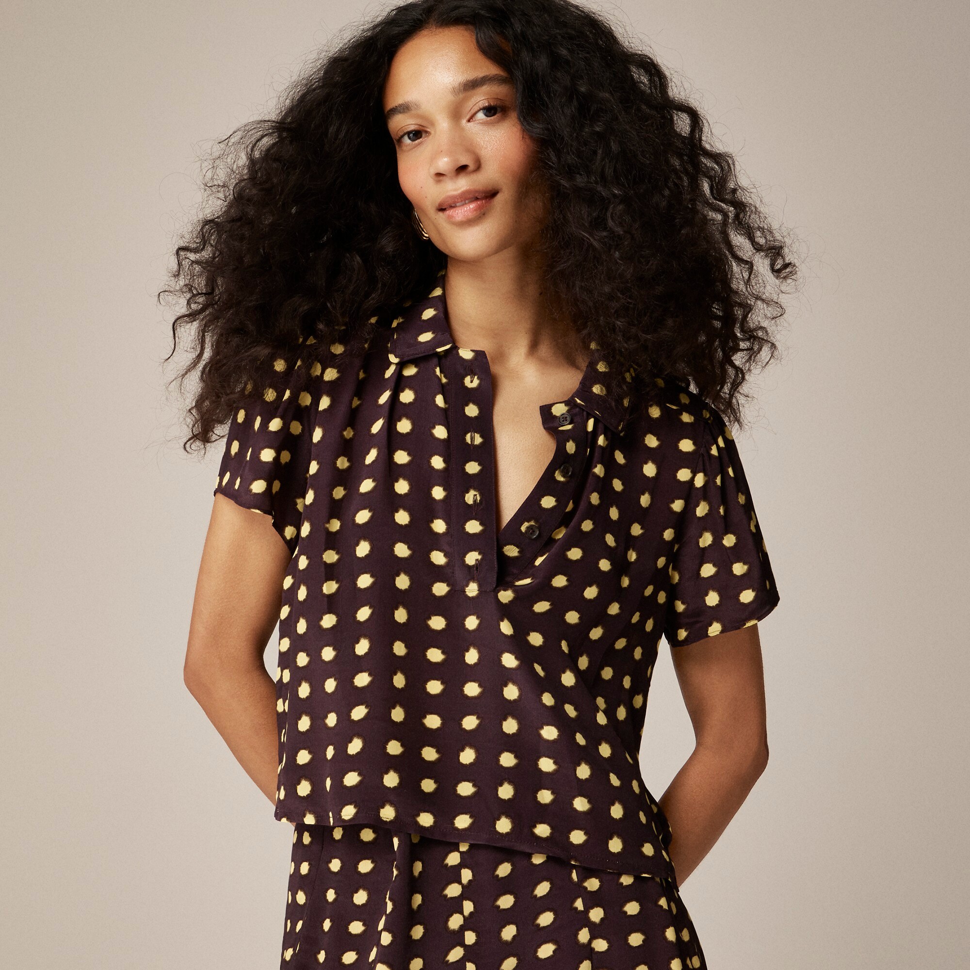 J crew polka dot top shop