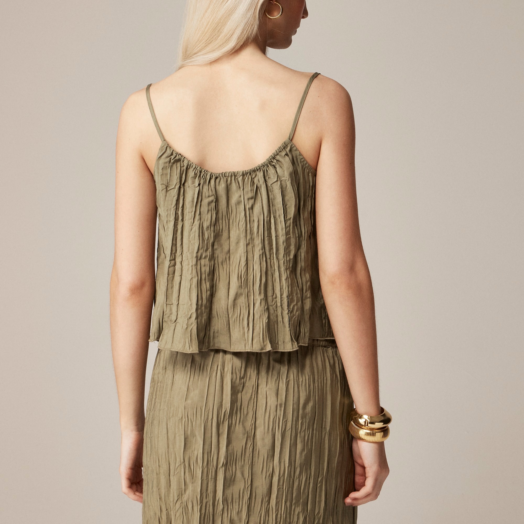 Crinkled tank top