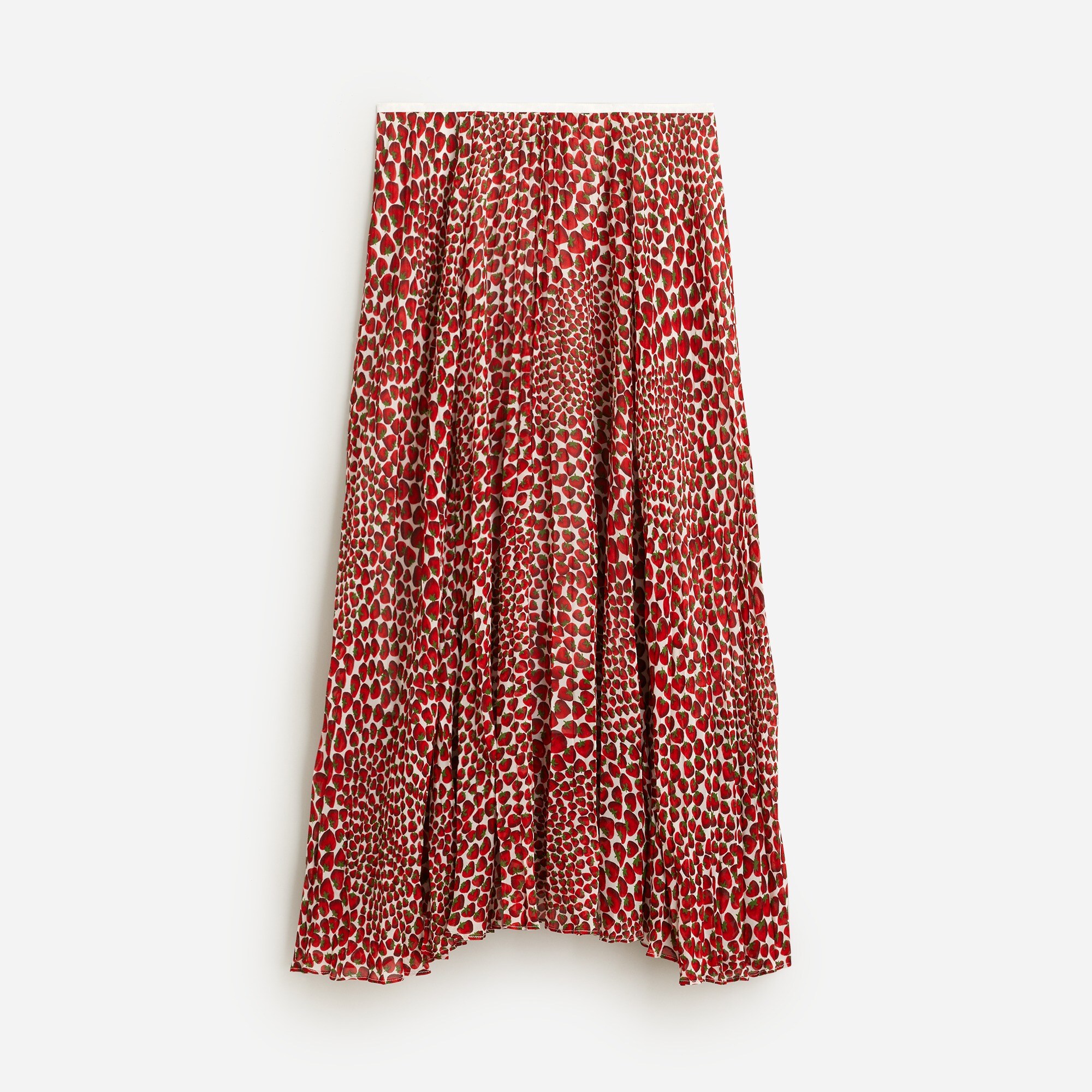 womens Gwyneth pleated skirt in strawberry swirl chiffon