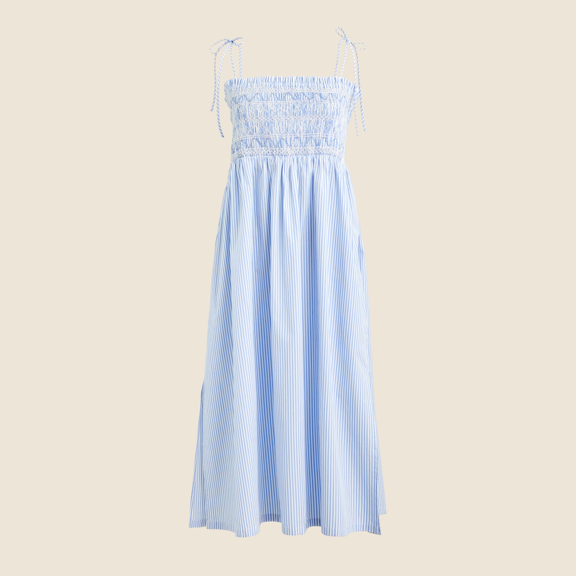 Paloma dress in striped cotton poplin
