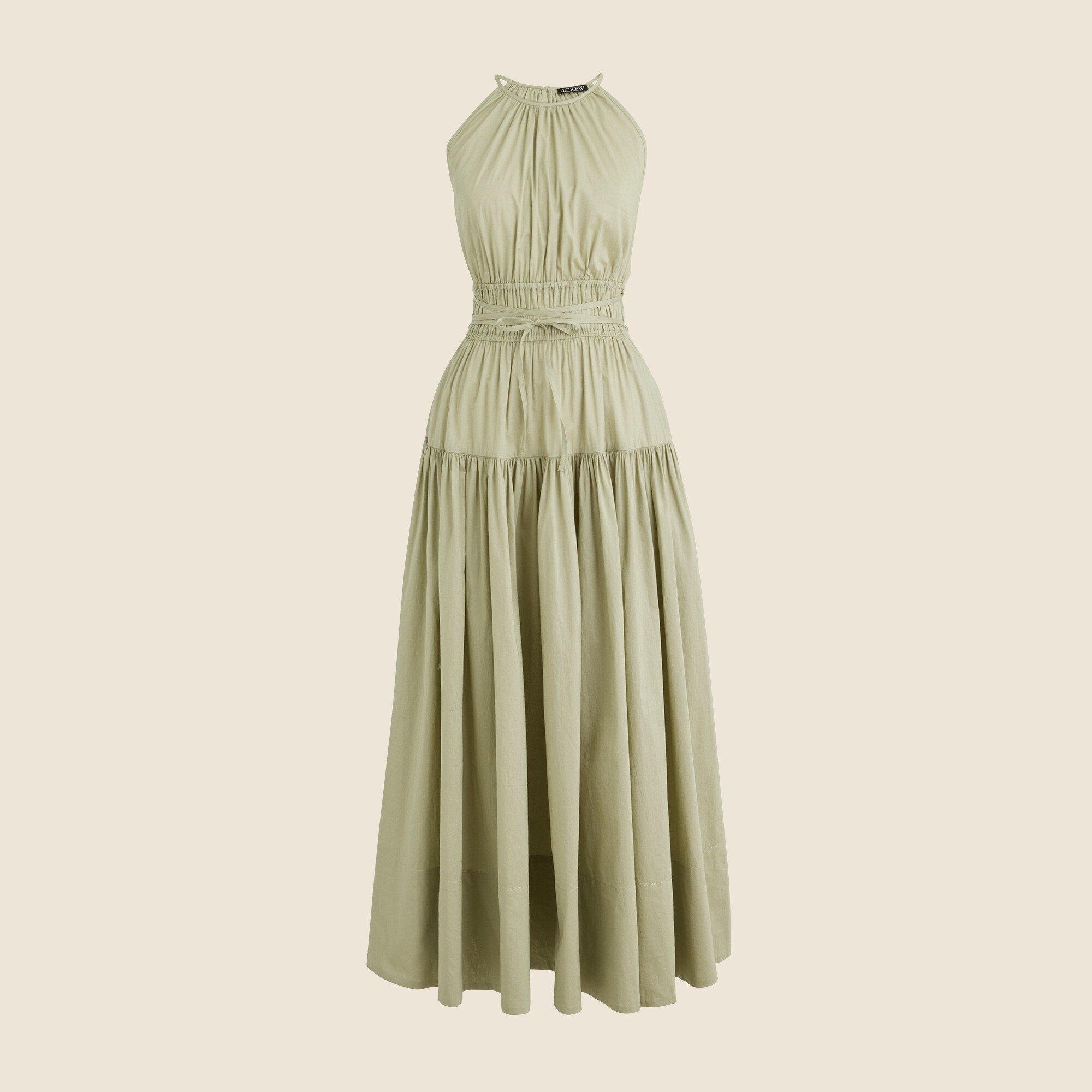 Tie-waist halter dress