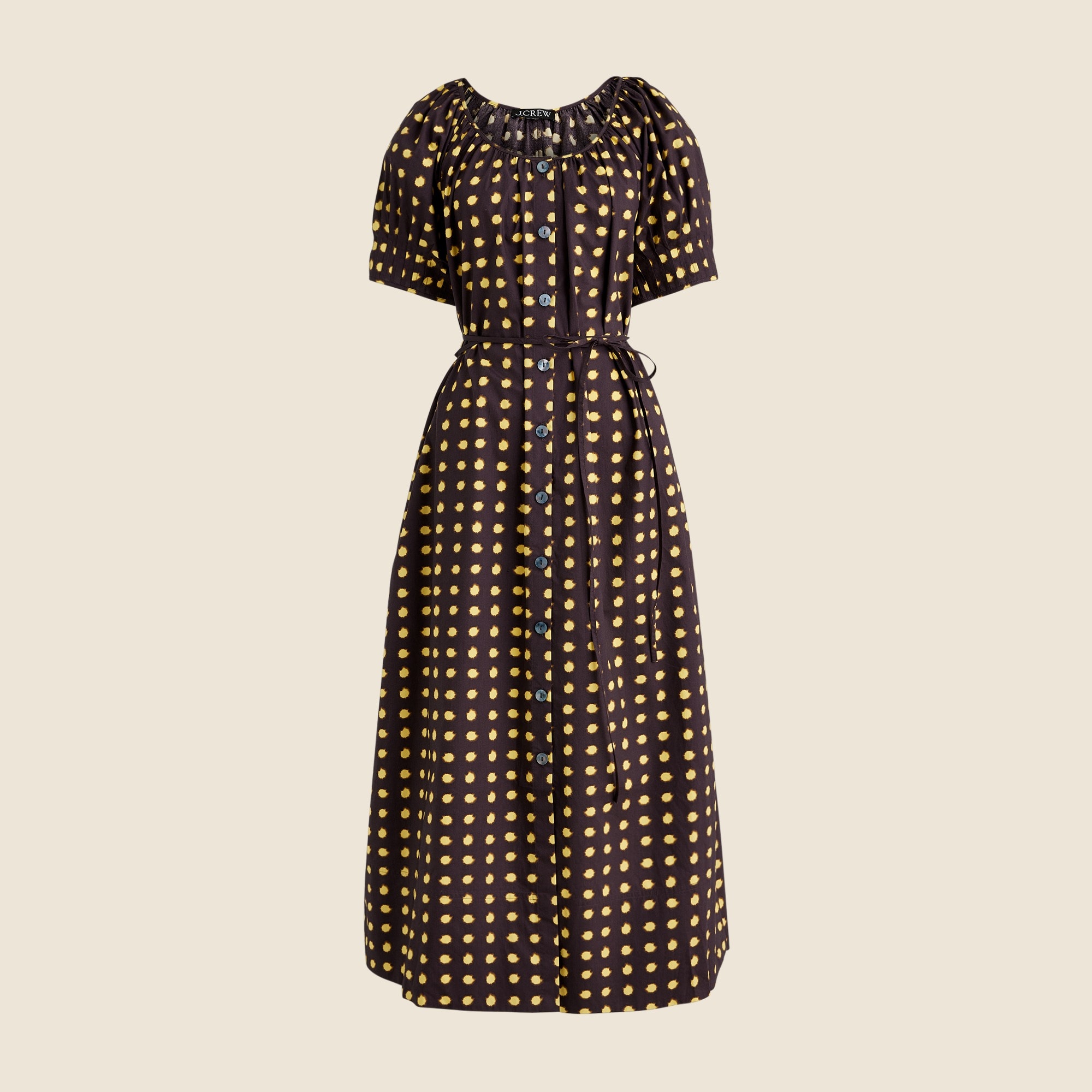 Button-up Midi Dress In Dot Cotton Poplin For Women | J.Crew
