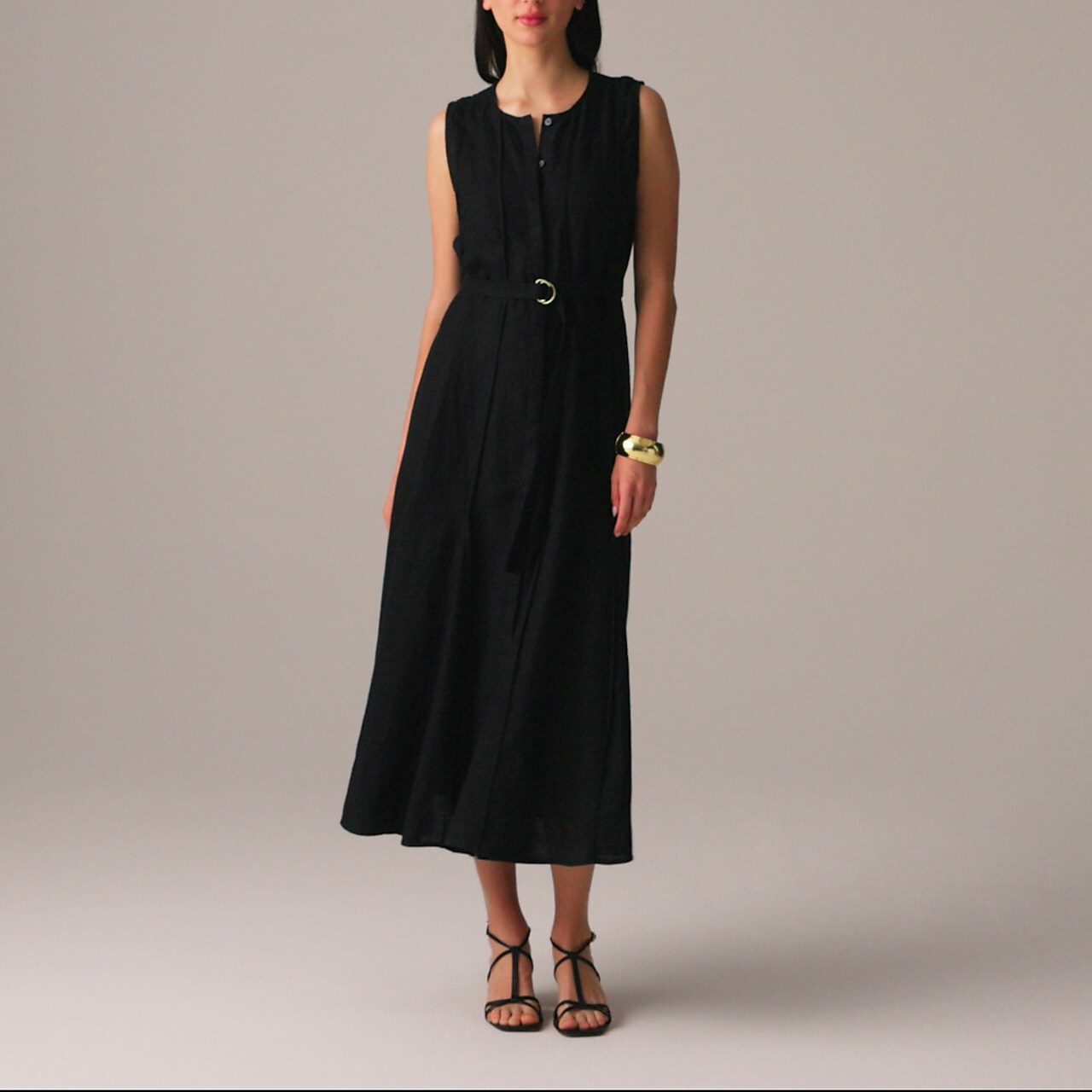 j crew black linen dress Dresses Color:Baby