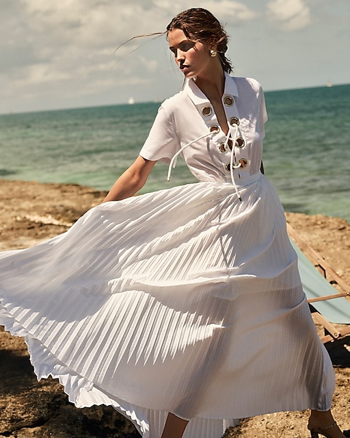  Collection Maris dress in cotton-blend poplin