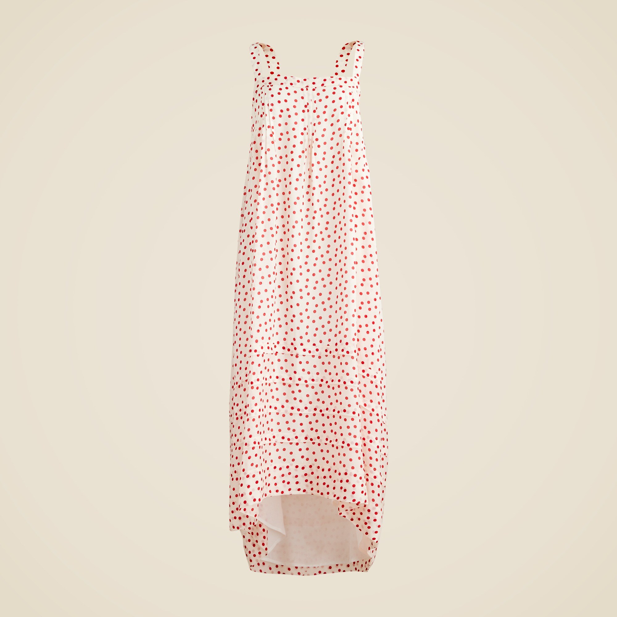 Pintuck Midi Dress In Drapey Organza For Women | J.Crew