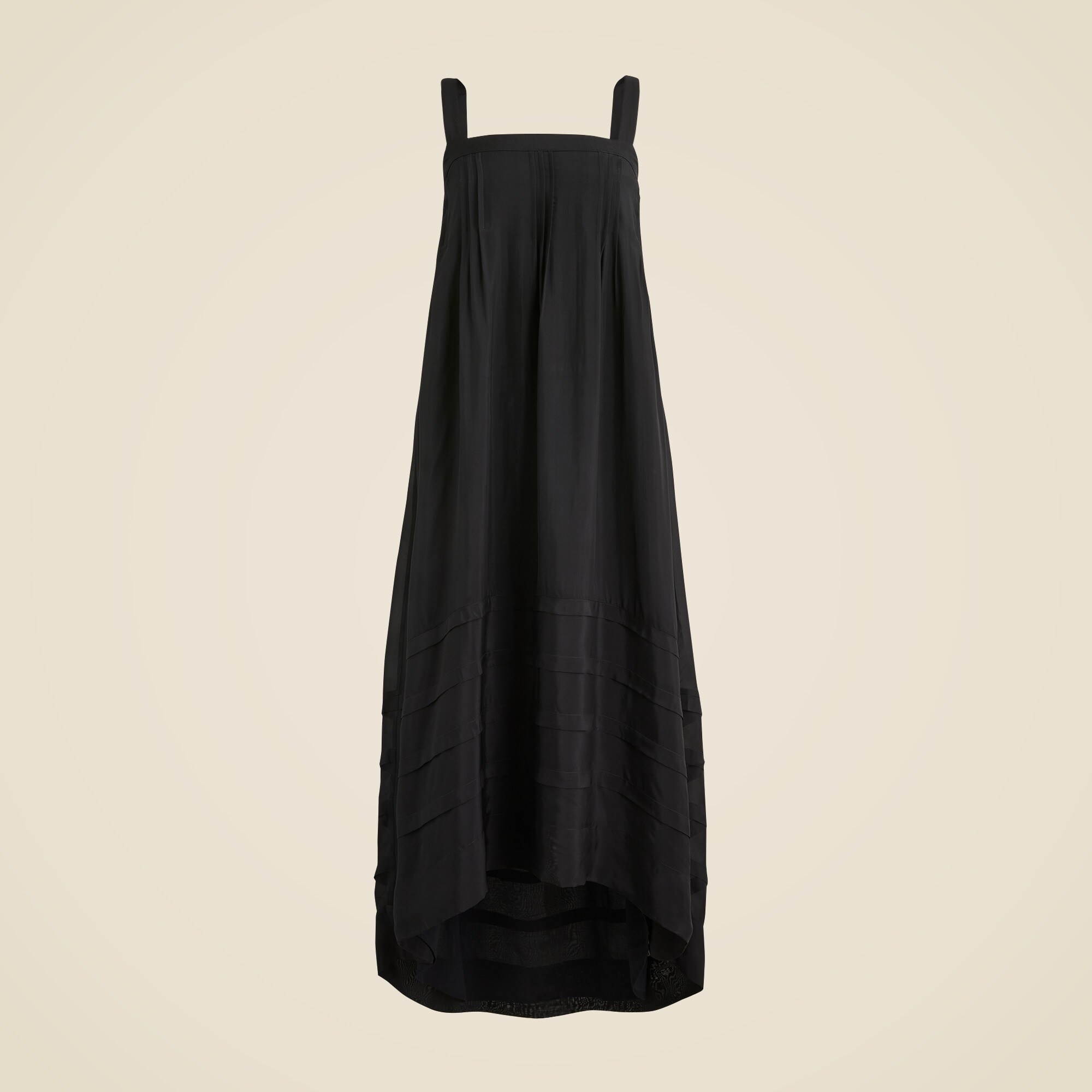 Pintuck Midi Dress In Drapey Organza For Women | J.Crew