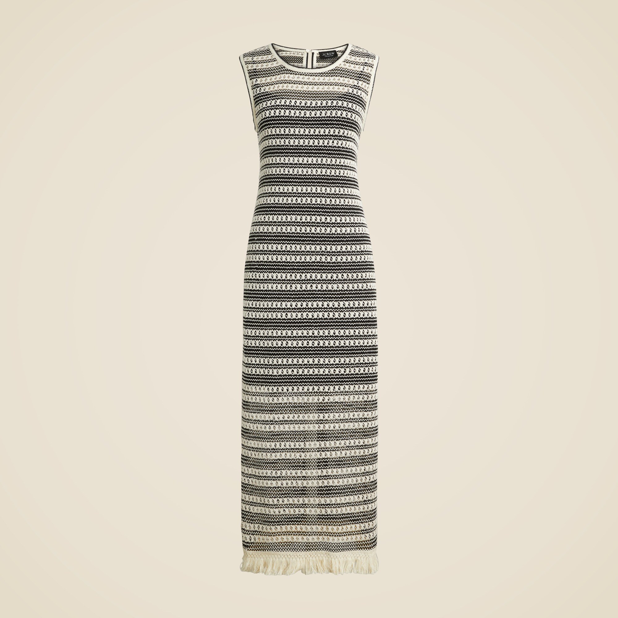 Collection crochet midi dress in stripe