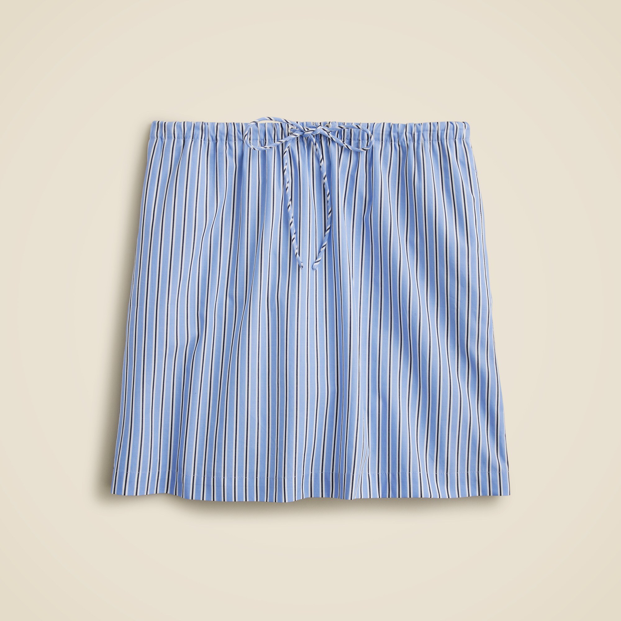 Tie-waist Mini Skirt In Striped Cotton Poplin For Women | J.Crew