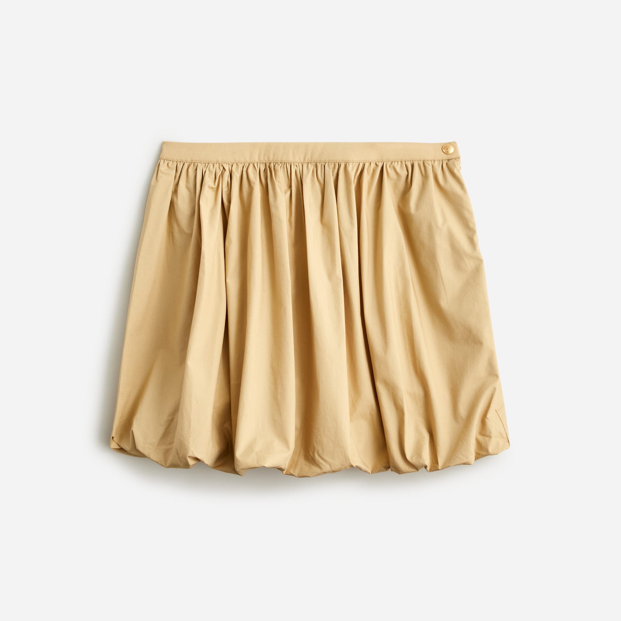 womens Mini bubble-hem skirt in cotton poplin