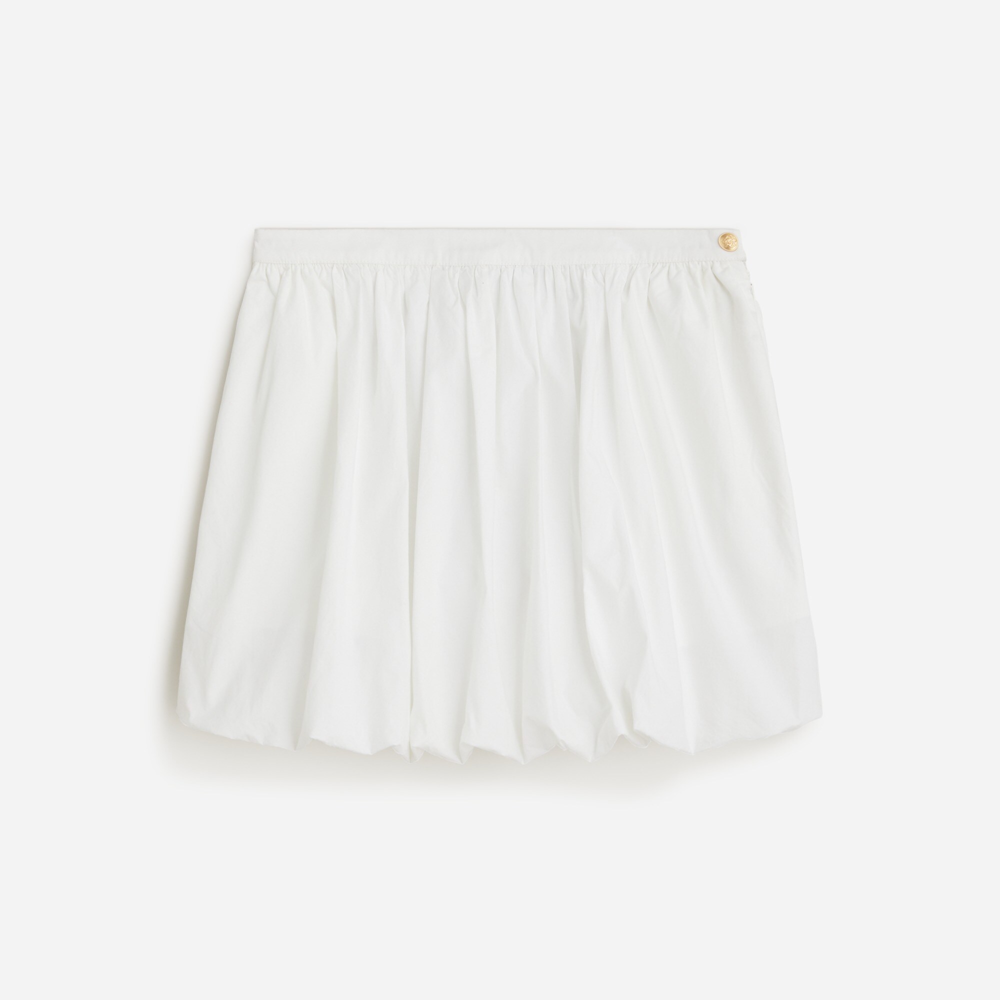  Mini bubble-hem skirt in cotton poplin