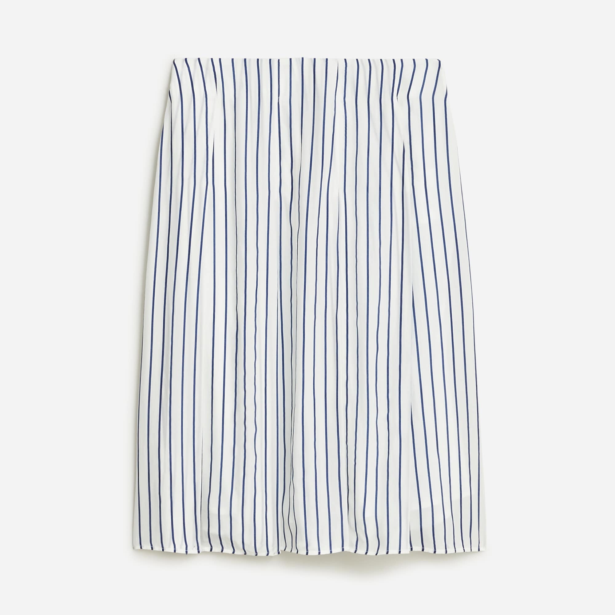  Pleated skirt in striped crepe de chine
