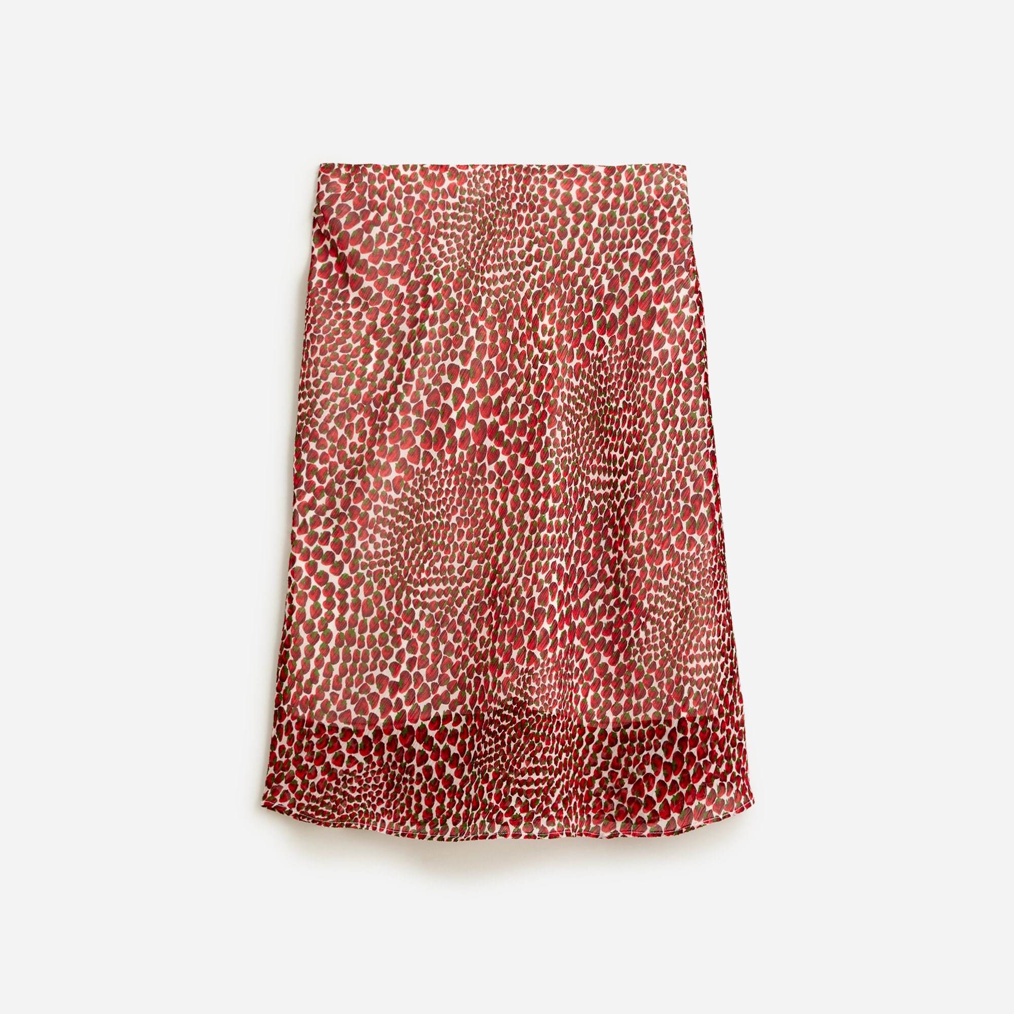 womens Gwen layered slip skirt in strawberry swirl print