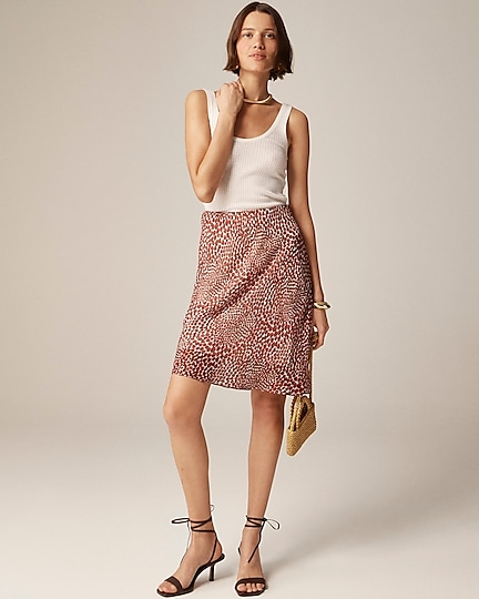 j.crew: gwen knee-length skirt in strawberry swirl print for women