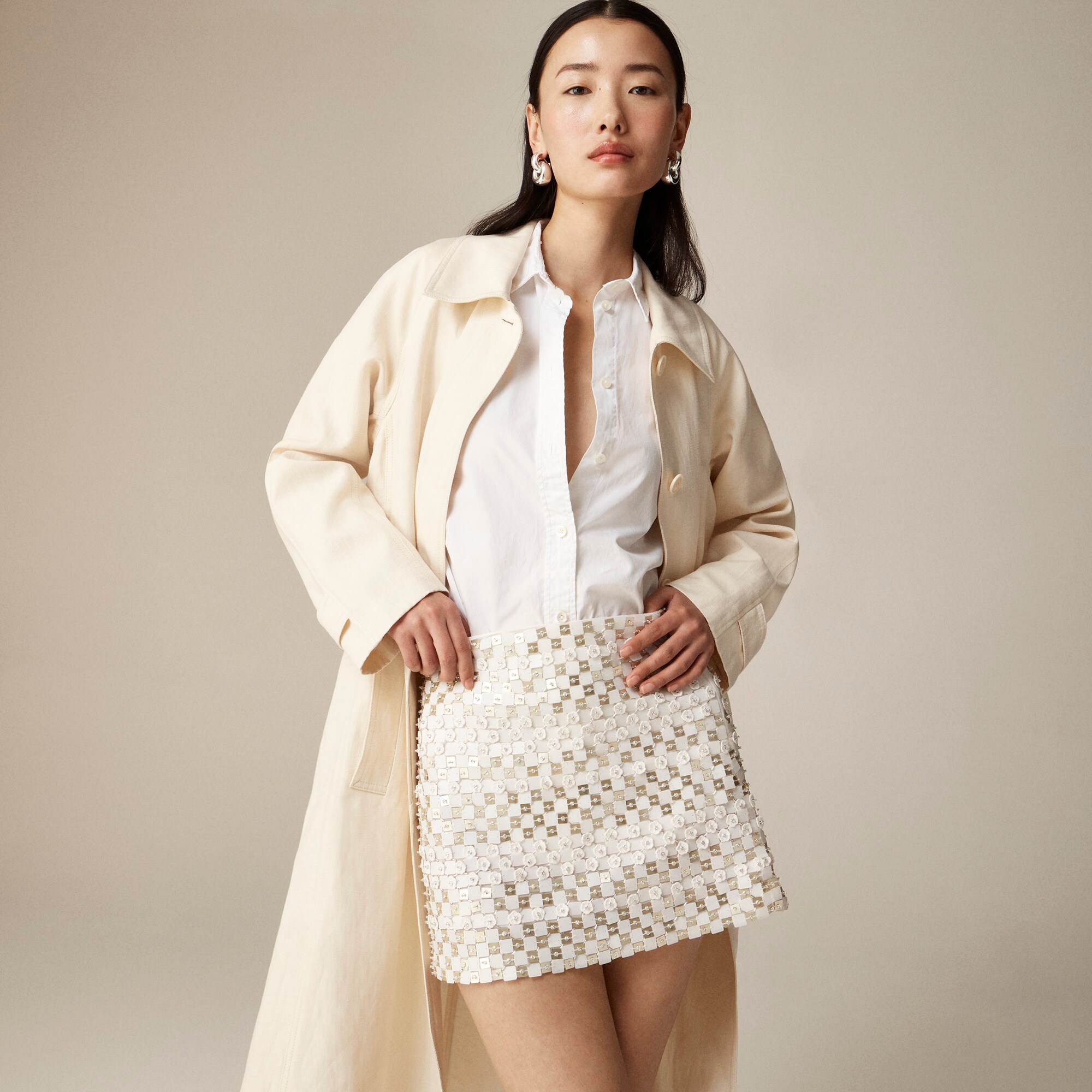 Mini-jupe J.Crew à Fleurs Or Et Noir - Taille 2 - Neuve Avec étiquettes