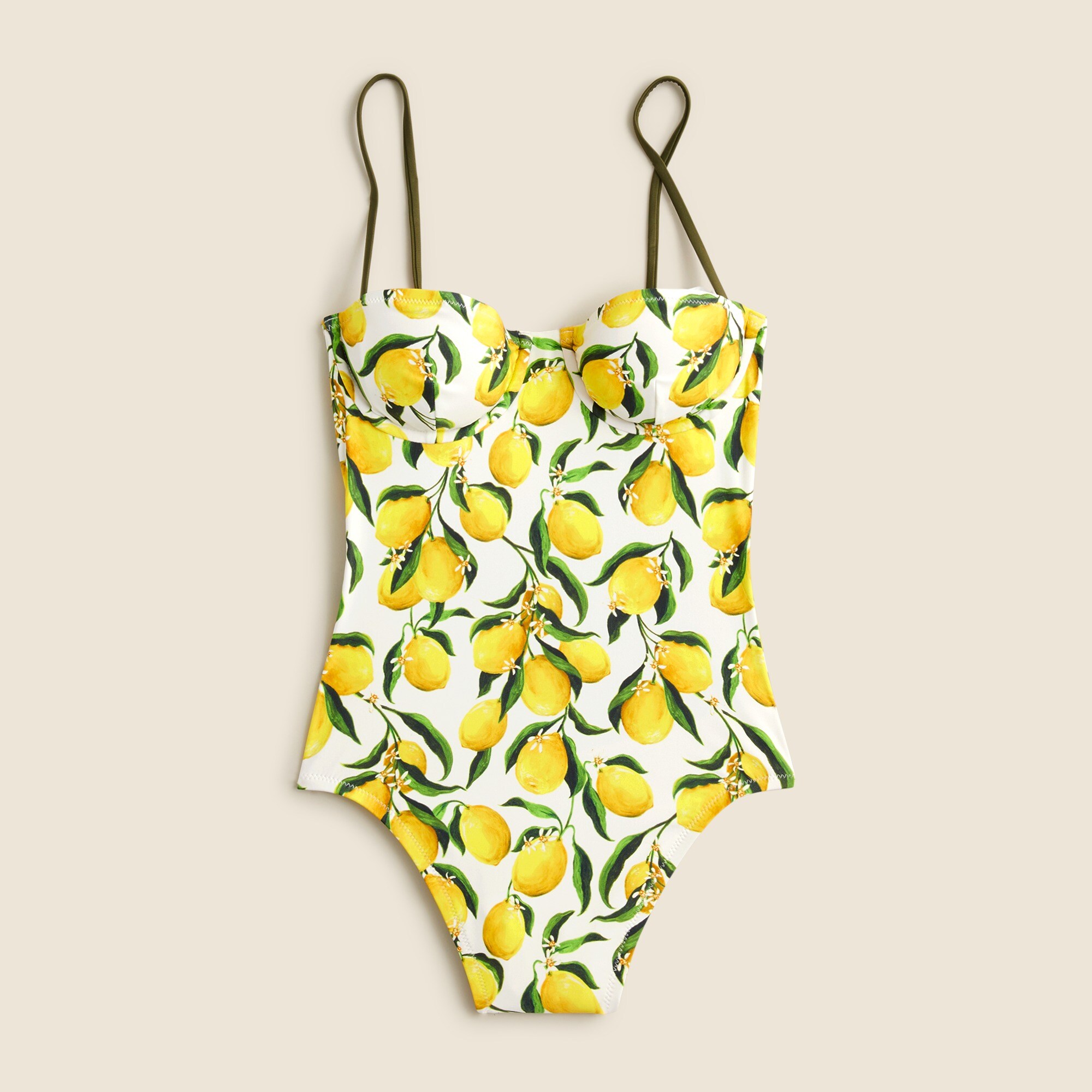 ワンピース joieve Rib creamy onepiece Balconette Underwire One-piece Swimsuit In Limoncello For