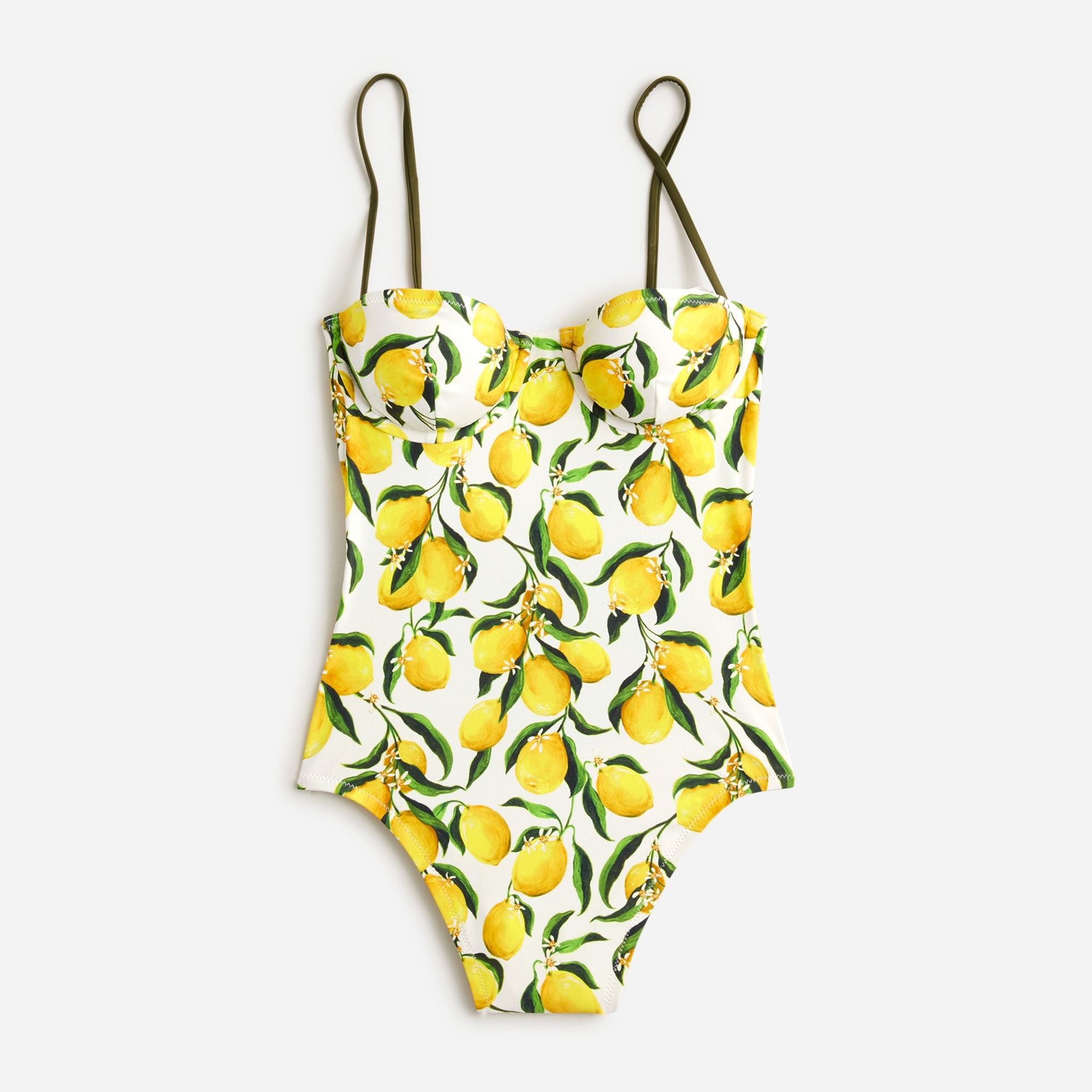  Balconette underwire one-piece swimsuit in limoncello