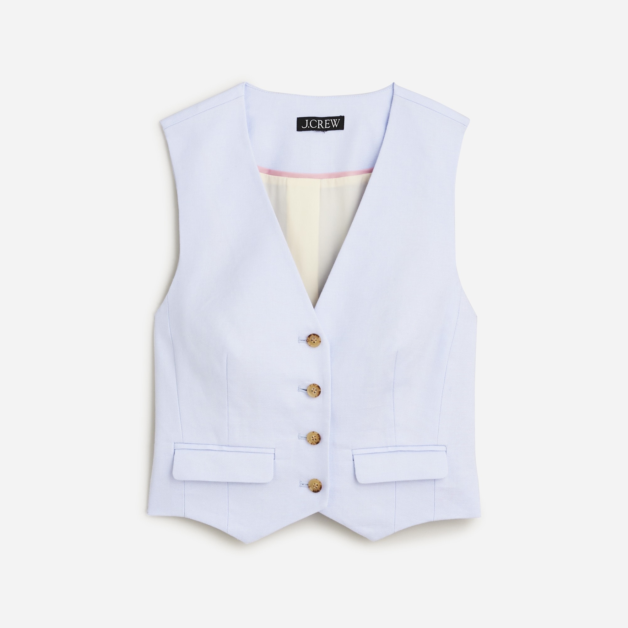  Classic vest in stretch linen blend