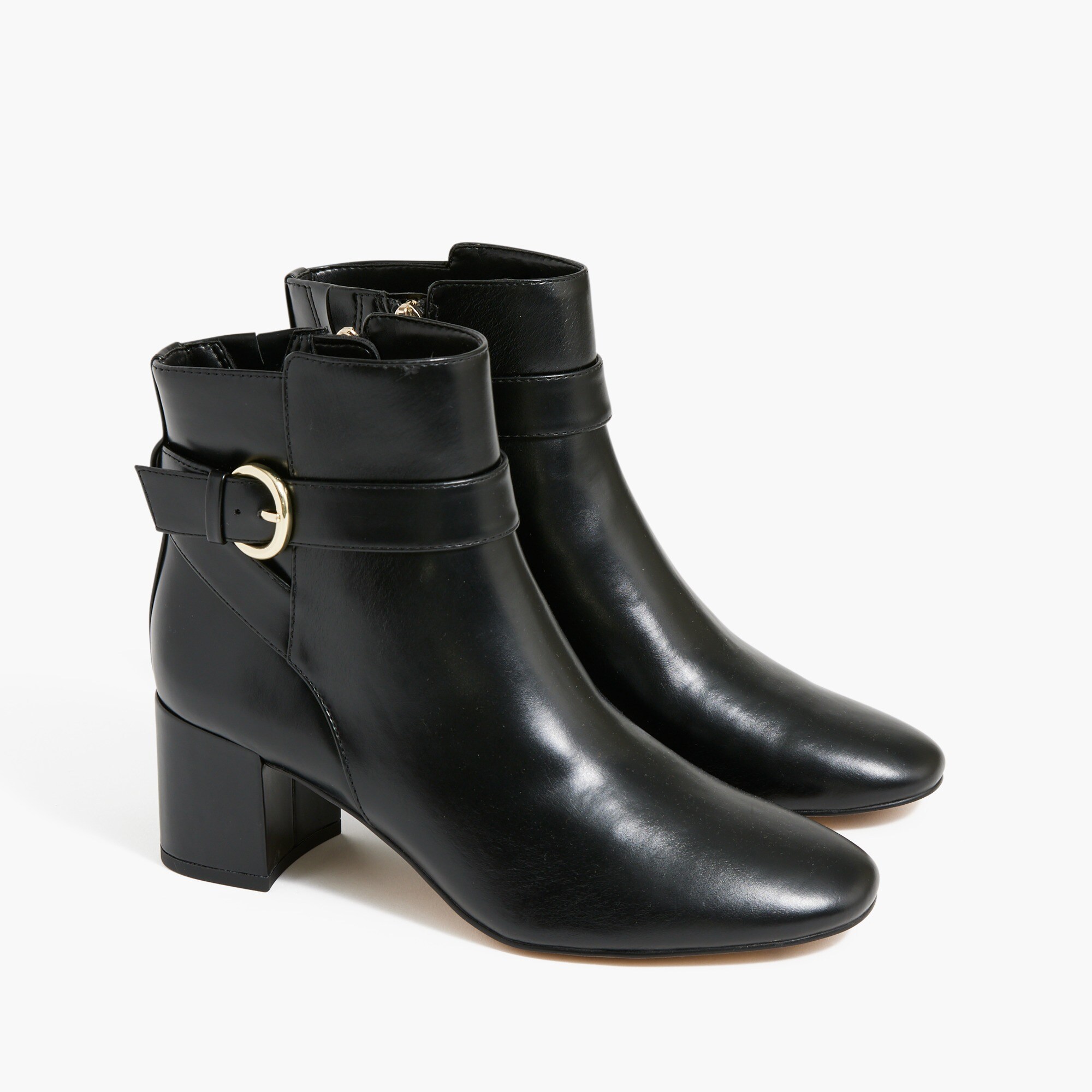 heeled buckle boots for women