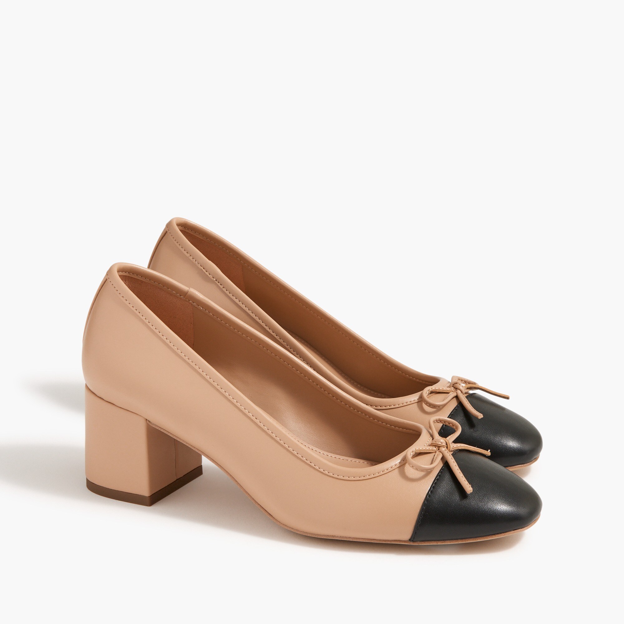 Factory Cap toe Ballet Block Heels For Women