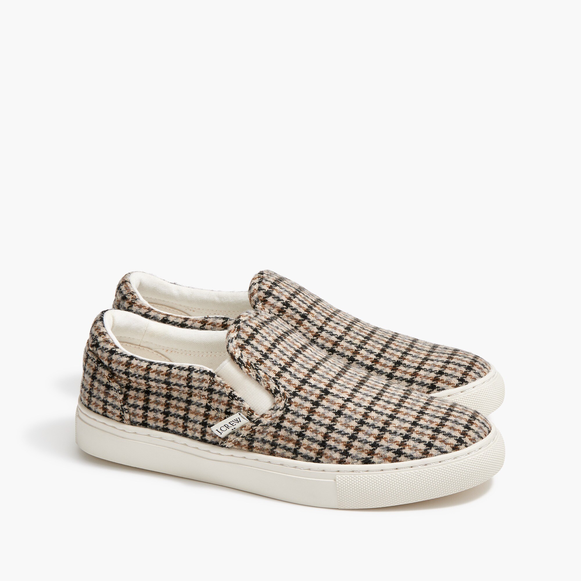 plaid road trip slip-on sneakers for women