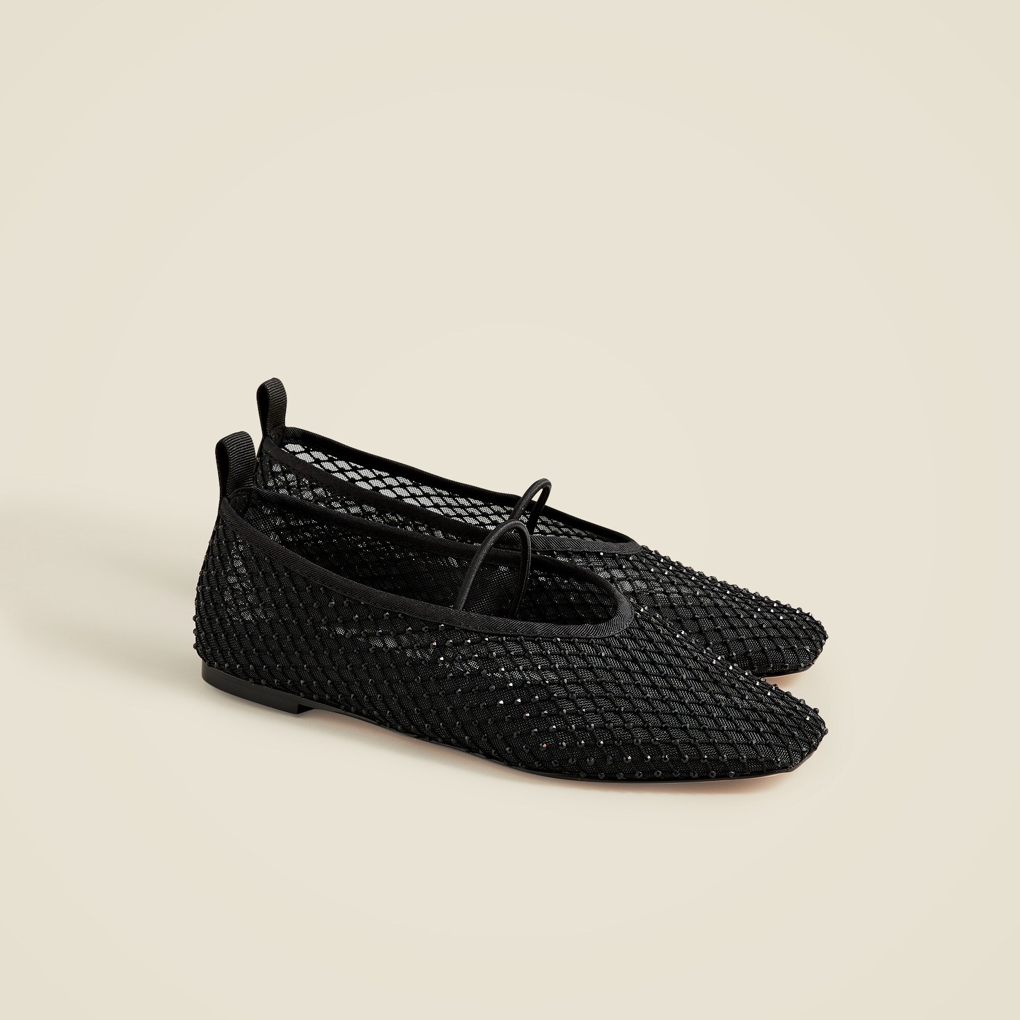 Quinn Mary Jane ballet flats in crystal mesh