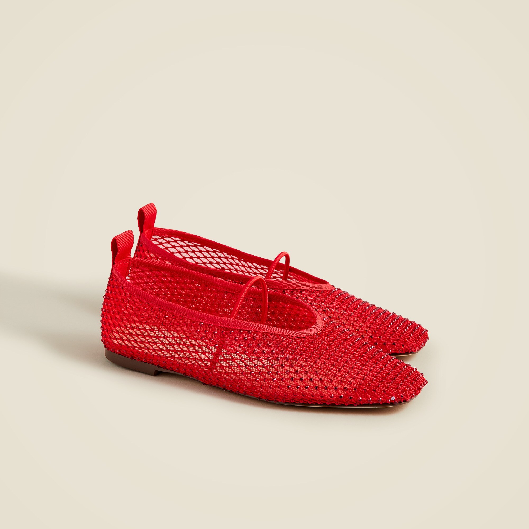 Quinn Mary Jane ballet flats in crystal mesh
