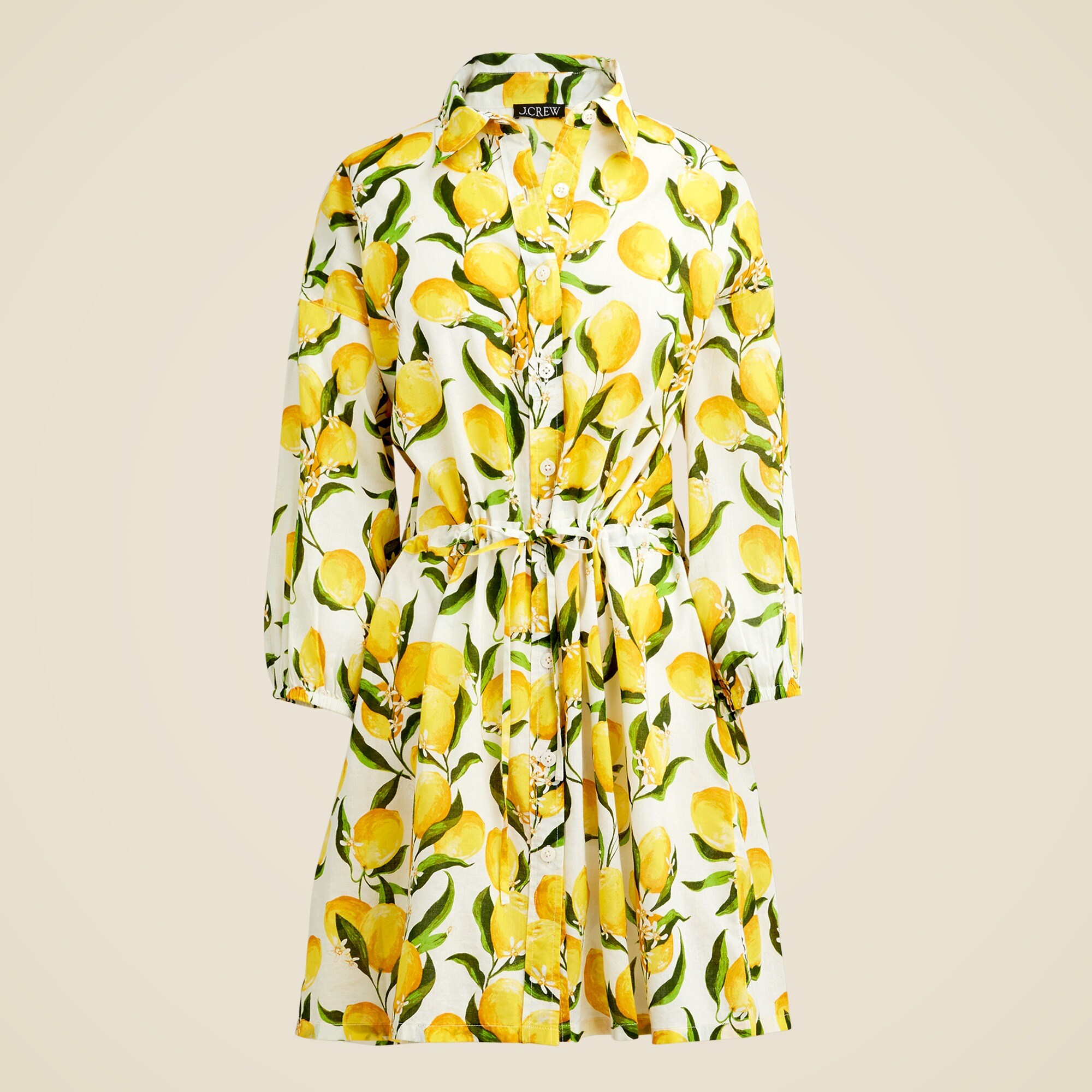 cotton lemon print dress Lemon Print Organic Cotton Midi Dress: Vintage Style Smocked Summer Dress,  Custom Made