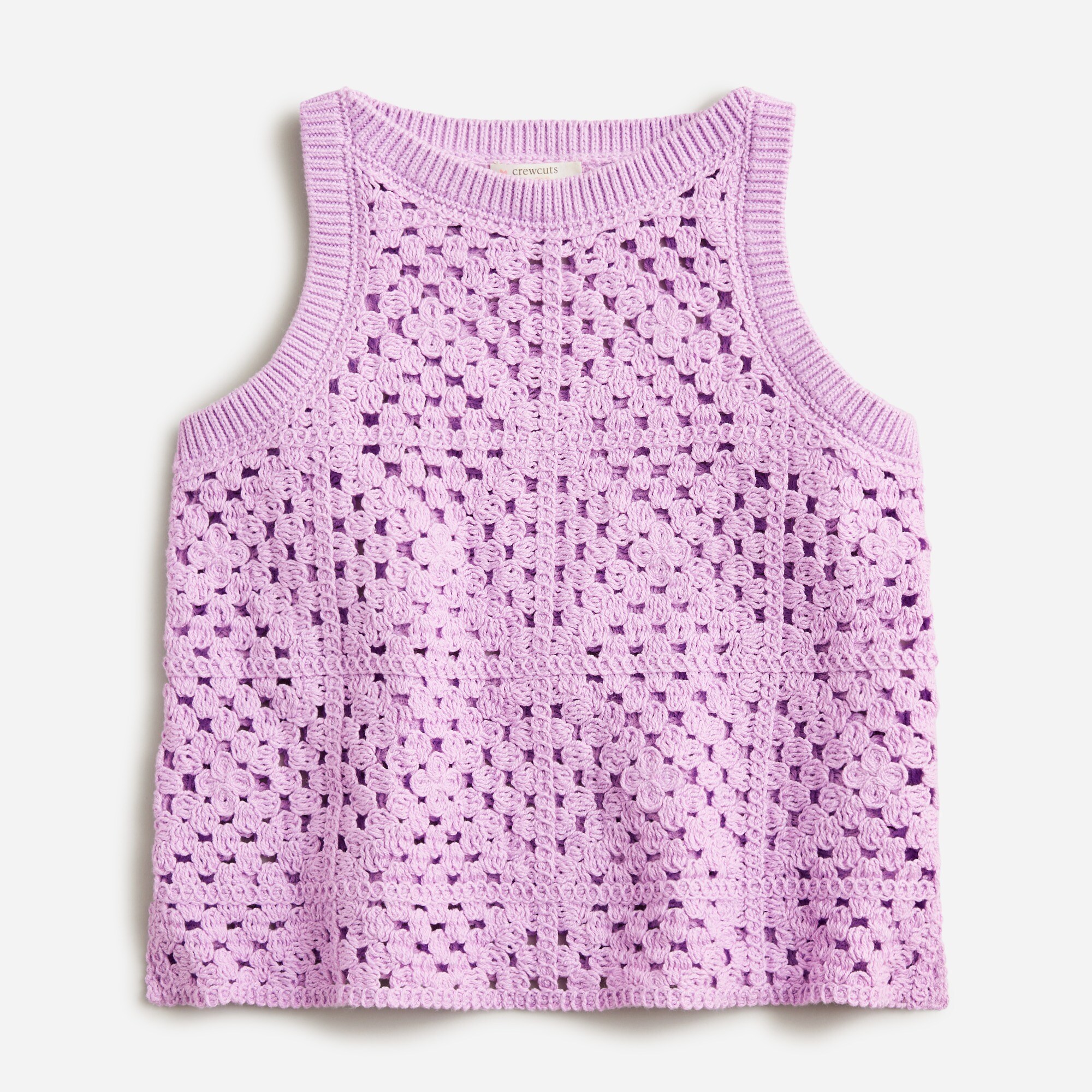  Girls' lace-crochet tank top