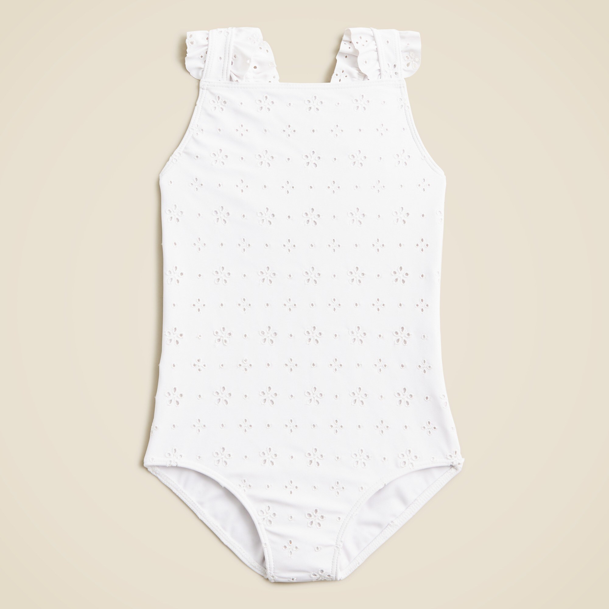 J.Crew Minnow X Crewcuts Girls Eyelet One piece Swimsuit With UPF 50 For Girls