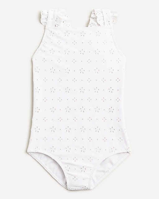  minnow&trade; X Crewcuts girls' eyelet one-piece swimsuit with UPF 50+