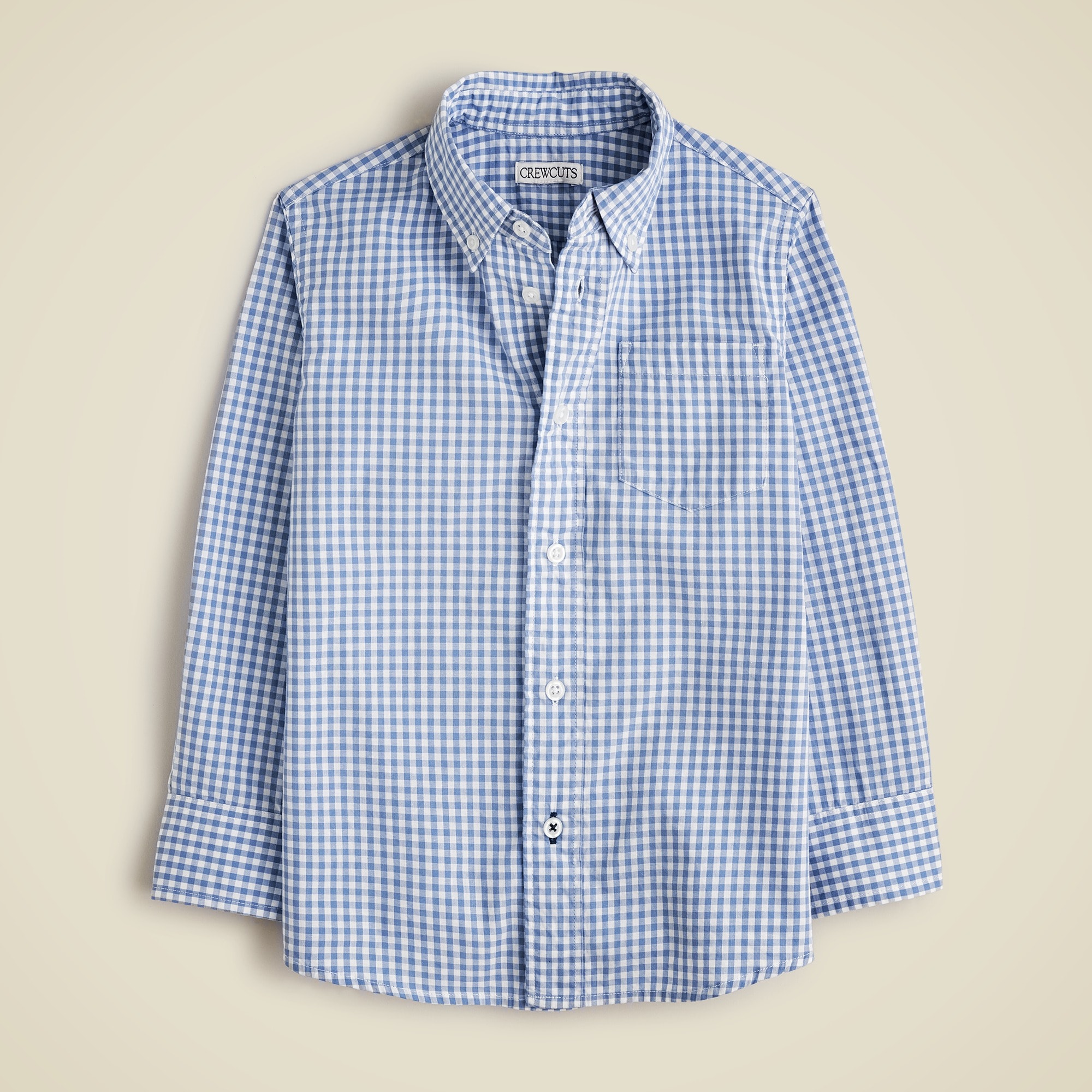 boys Kids' stretch poplin button-down in gingham