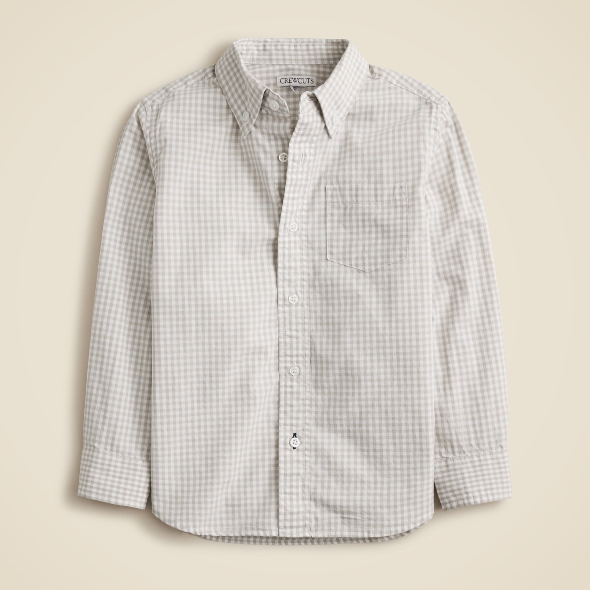 boys Kids' stretch poplin button-down in gingham