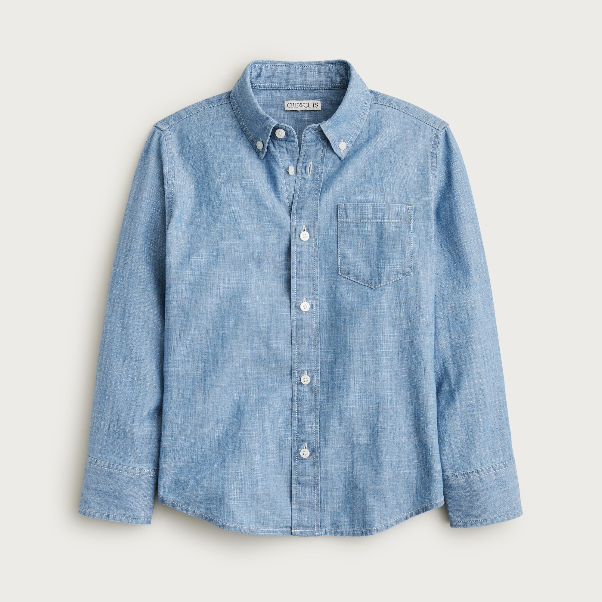 Kids' long-sleeve chambray button-down