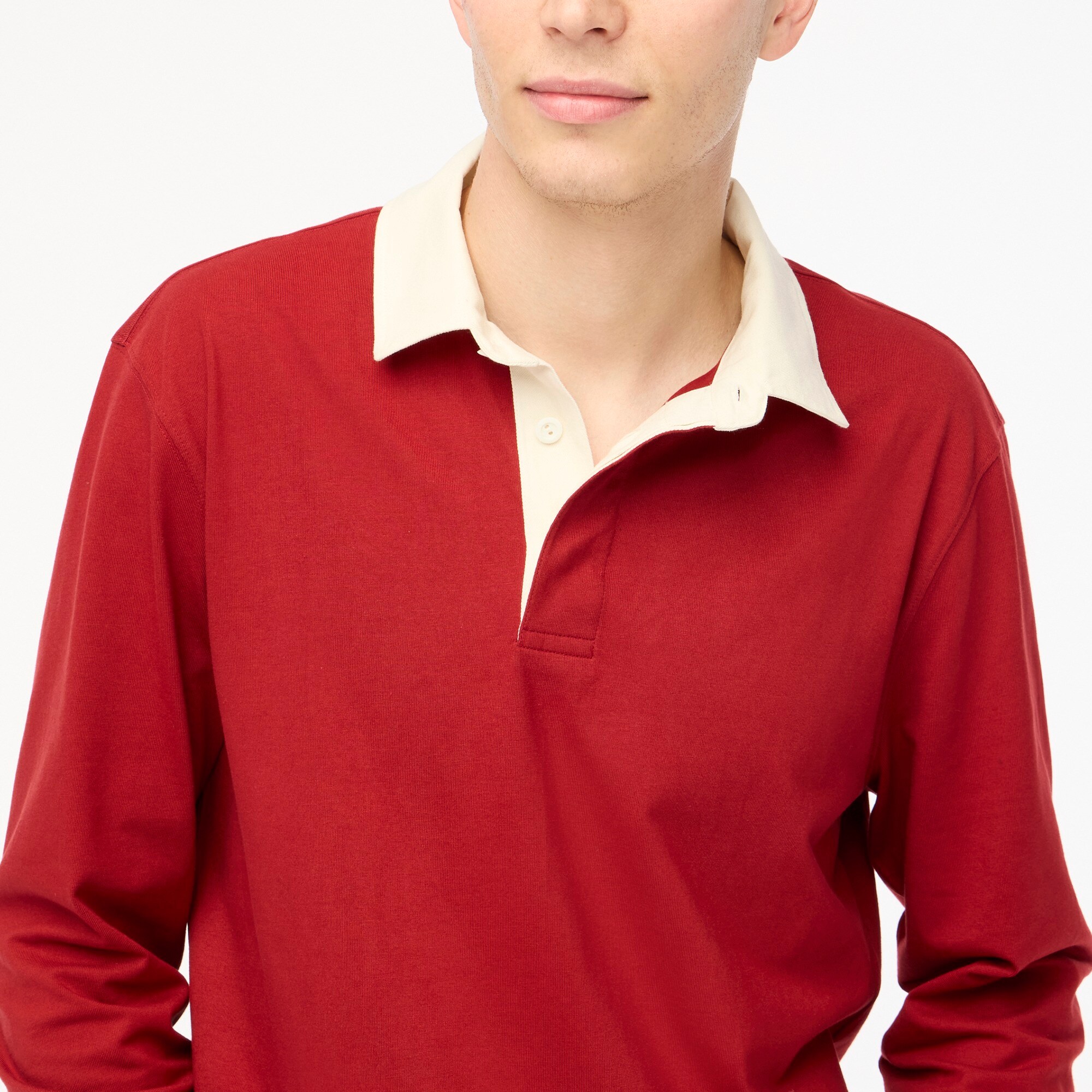 Long-sleeve rugby polo shirt