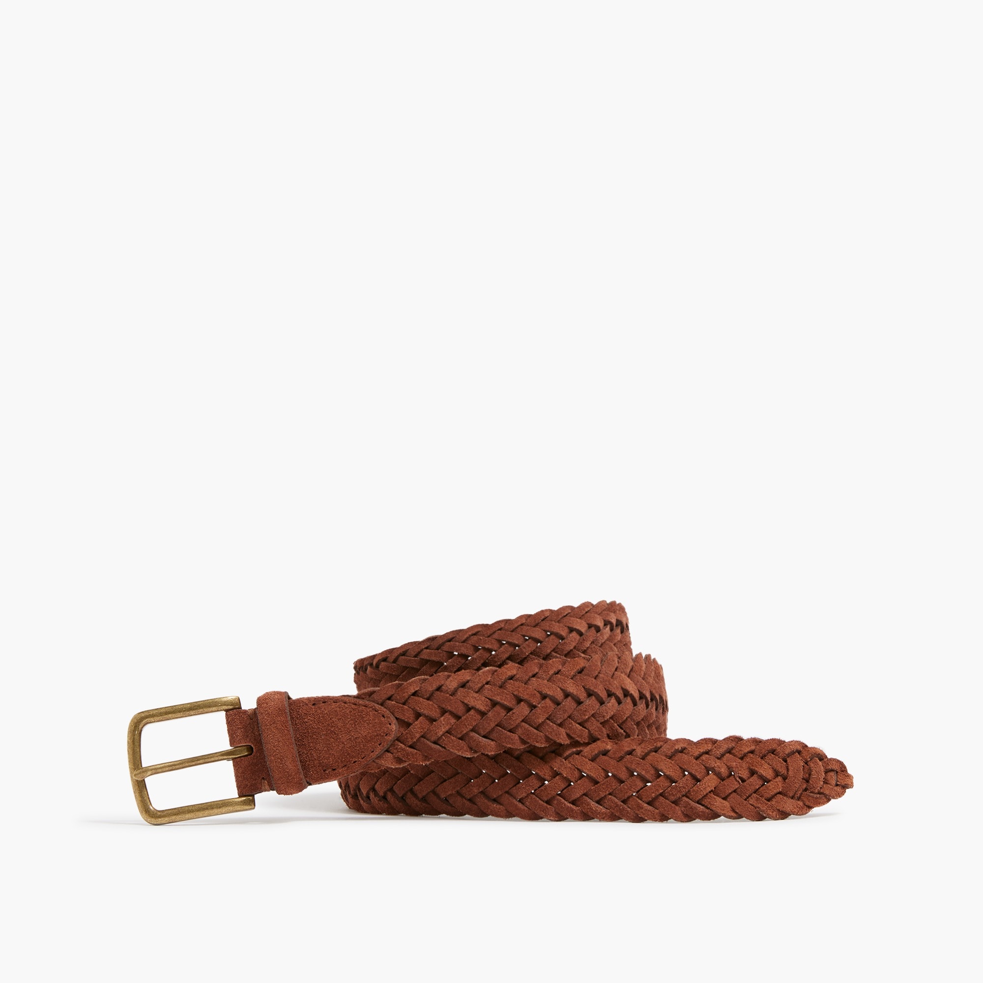 suede braided belt for men