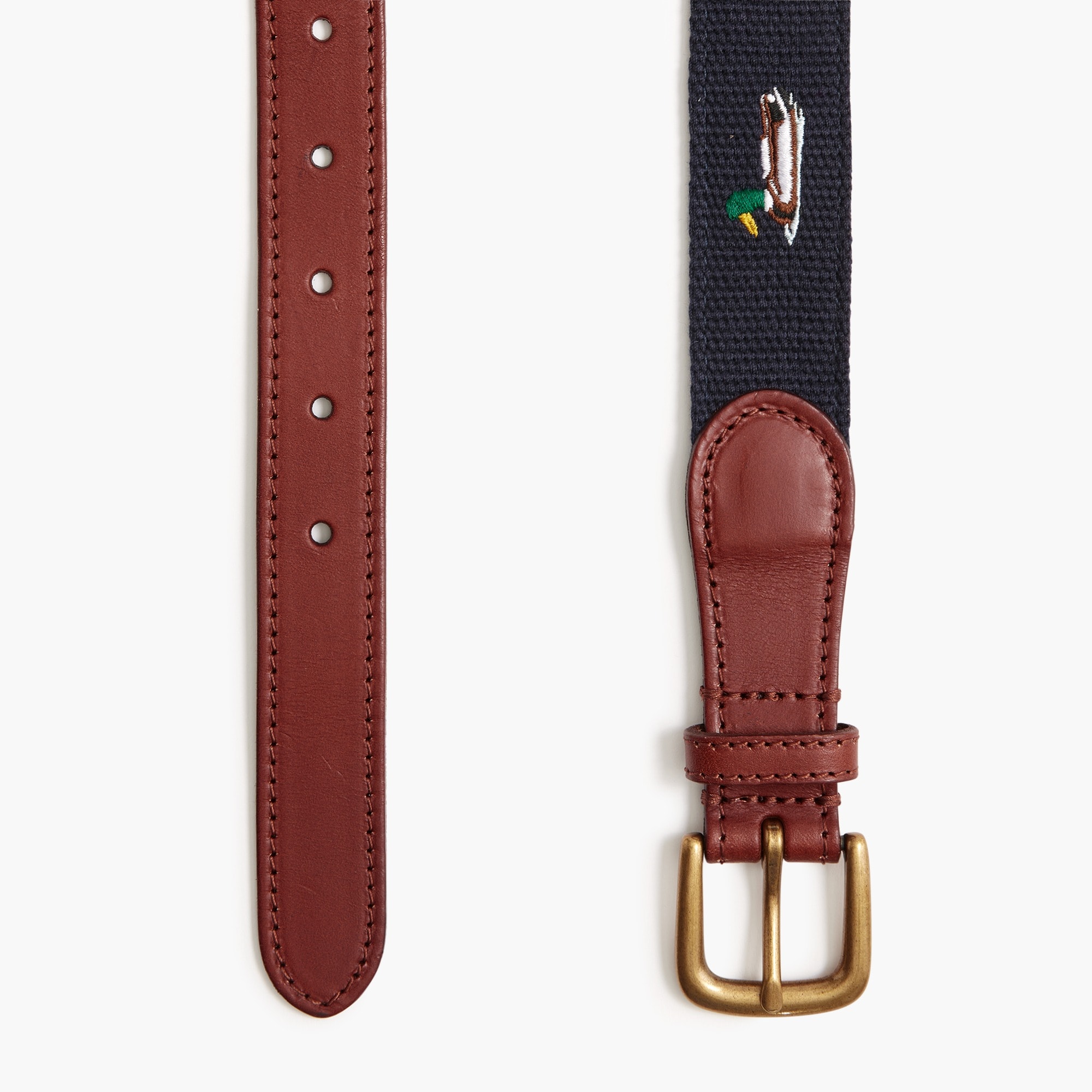Embroidered-webbing belt