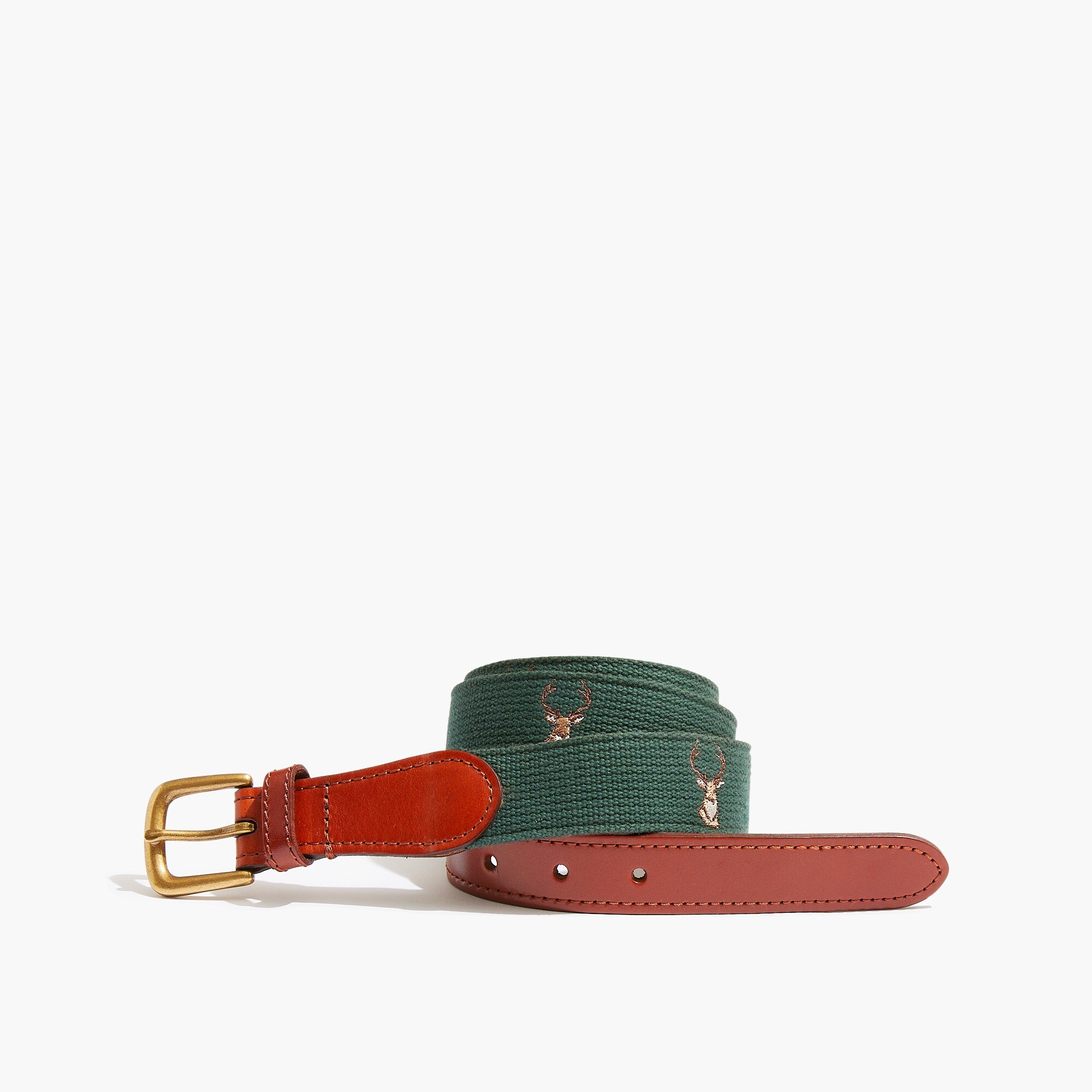 Embroidered-webbing belt