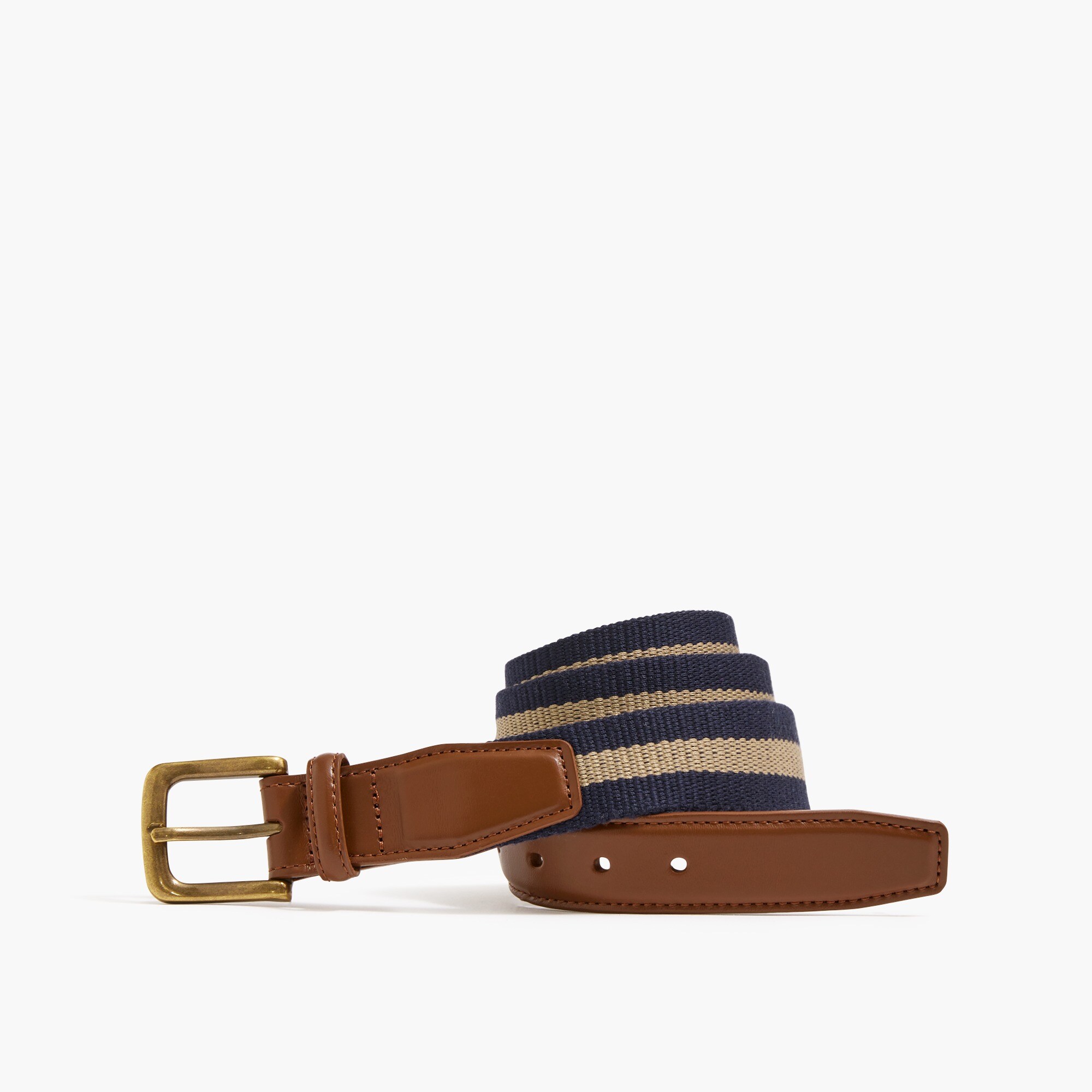 striped-webbing belt for men