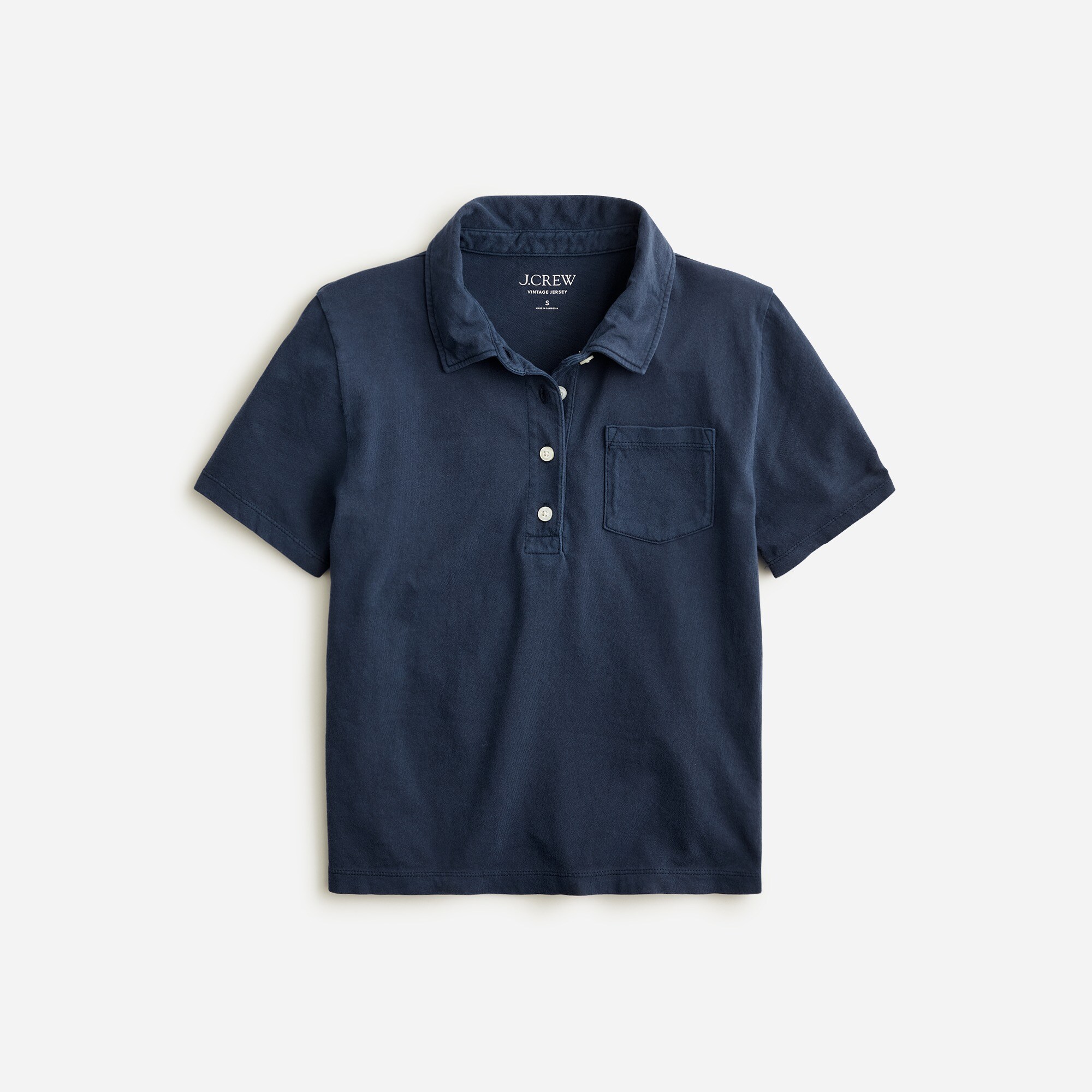 Vintage jersey shrunken polo T-shirt