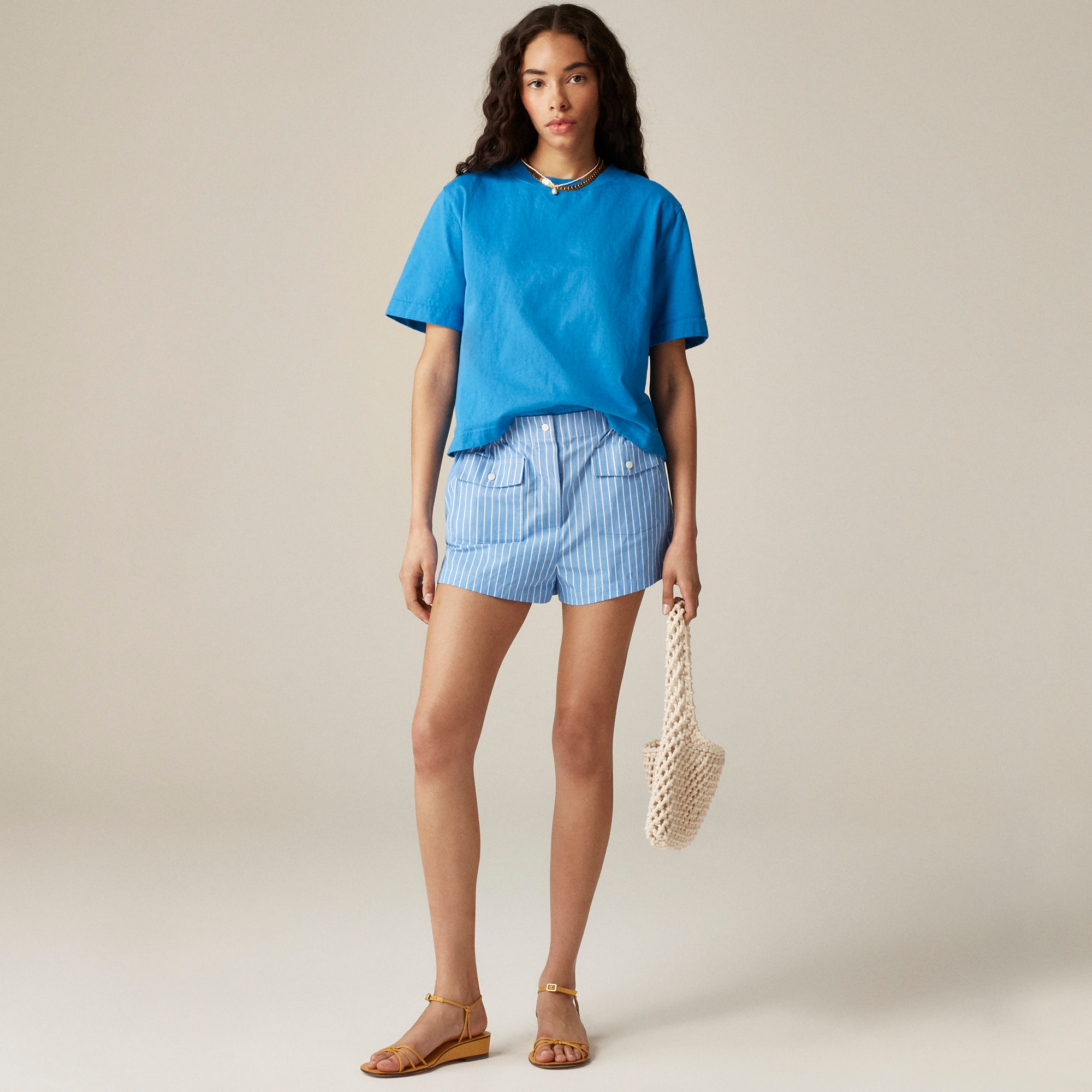 Relaxed premium-weight cropped T-shirt