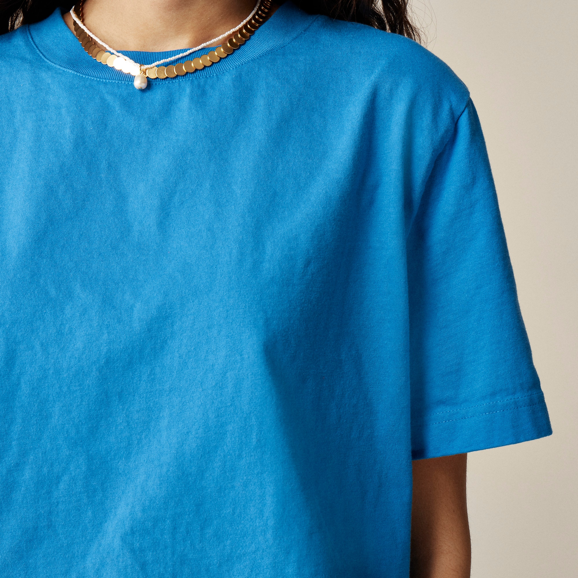 Relaxed premium-weight cropped T-shirt