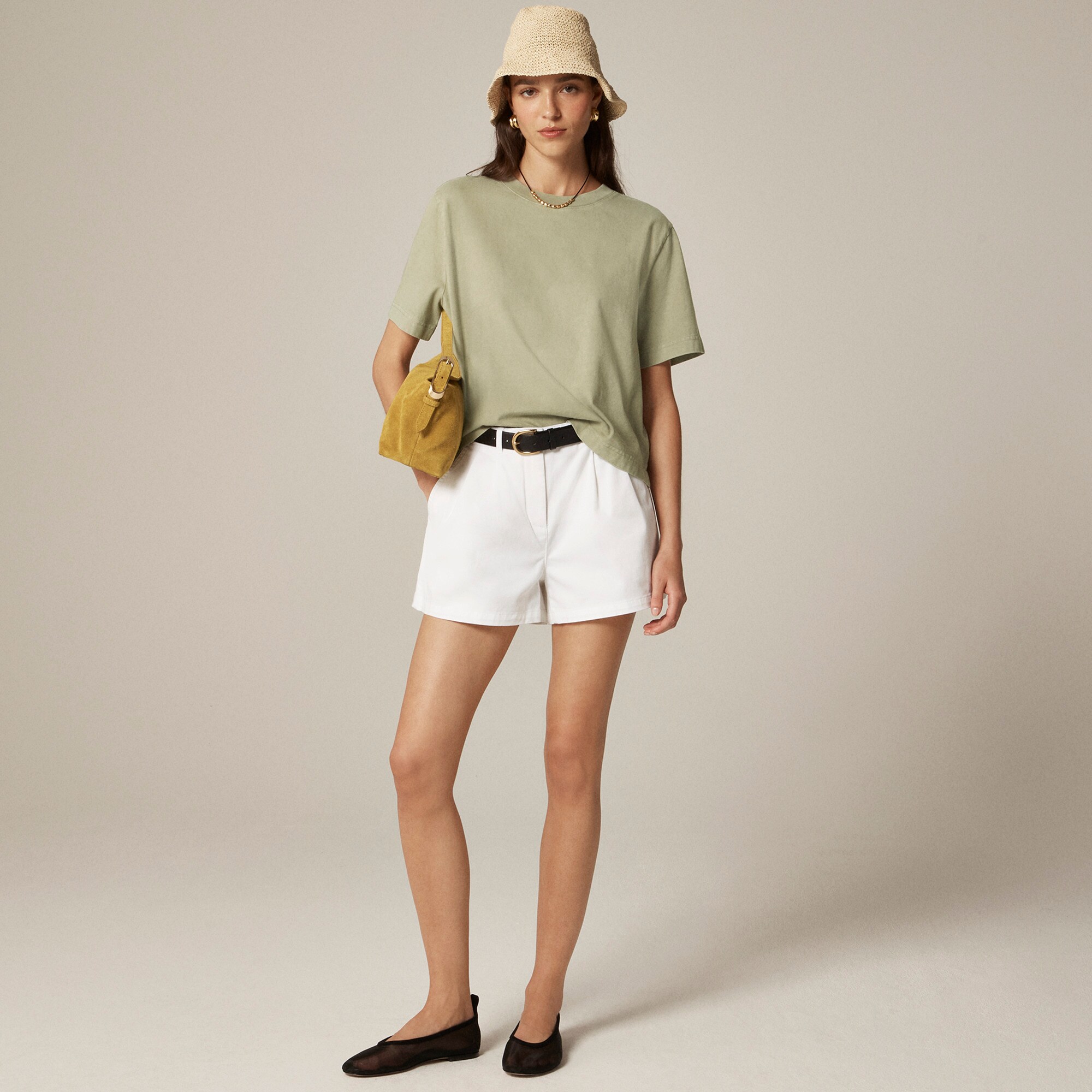 Relaxed premium-weight cropped T-shirt