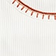 Vintage rib shrunken T-shirt with contrast stitch IVORY
