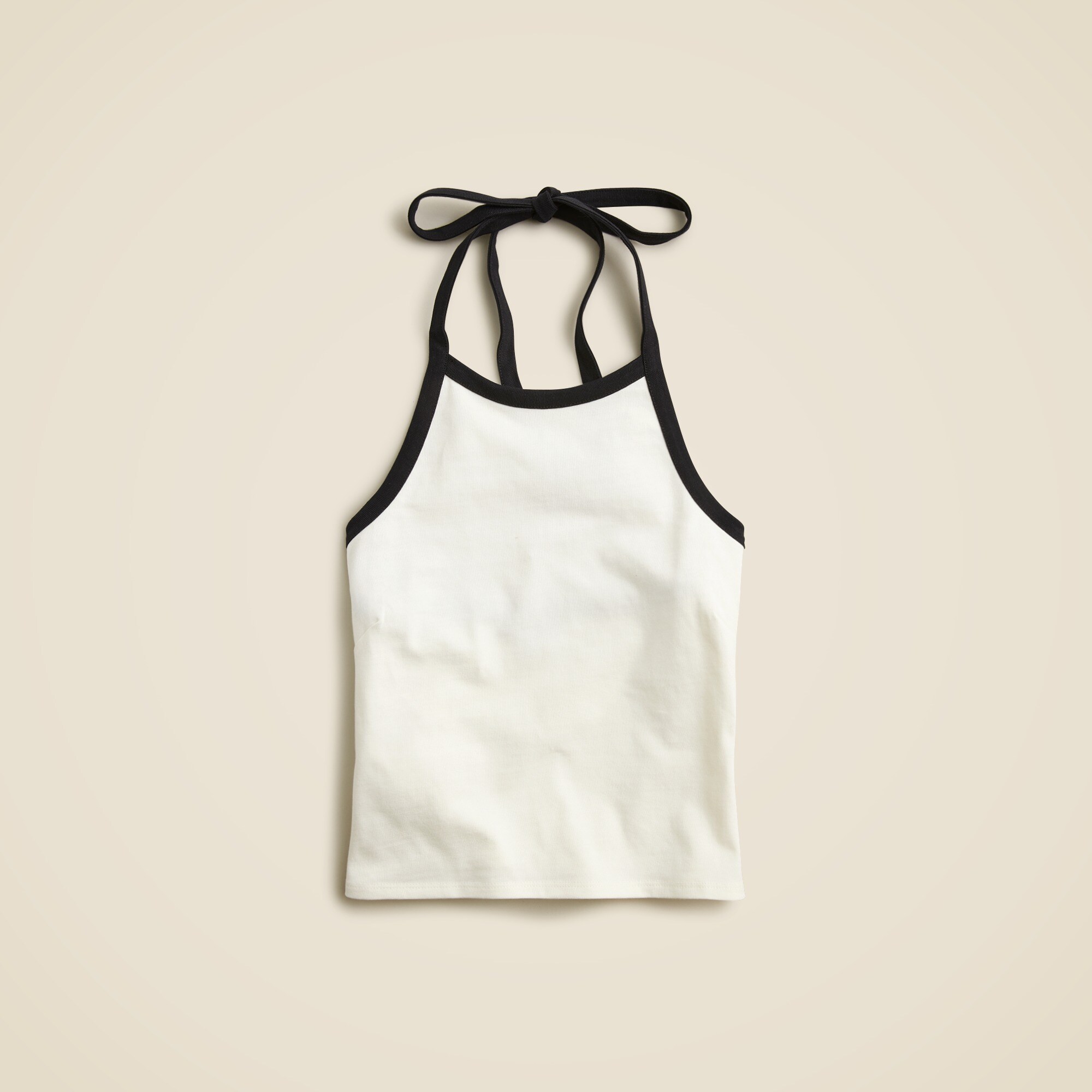 Mariner cloth halter top with contrast trim