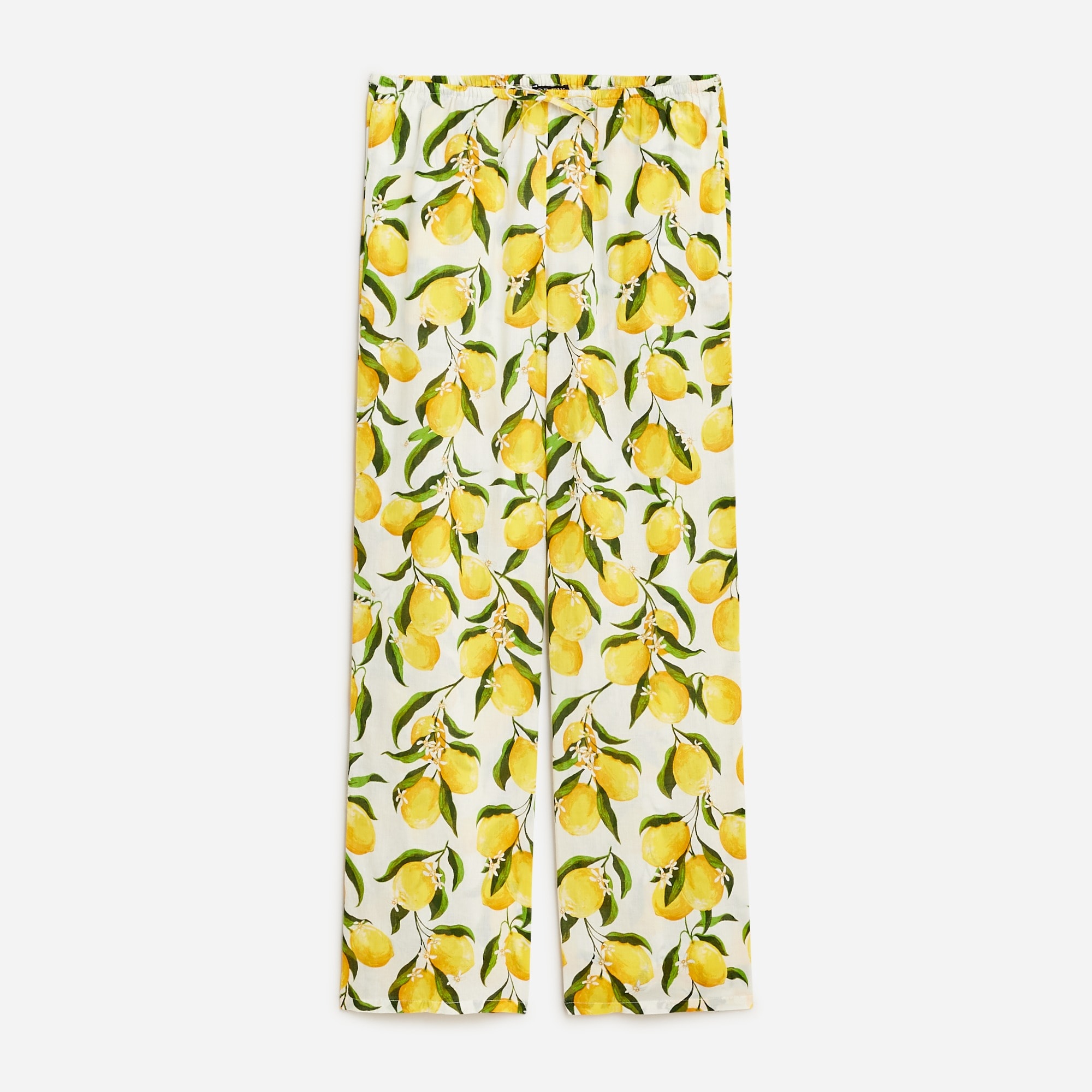  Relaxed beach pant in limoncello cotton voile