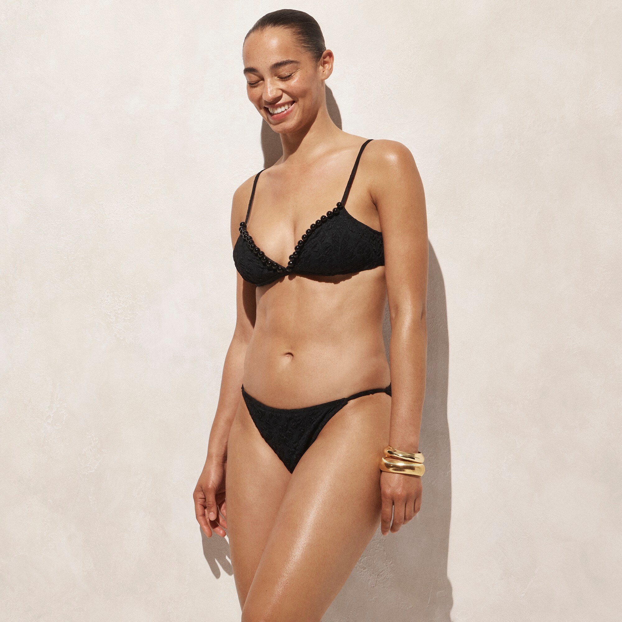 '90s cloque no-tie string bikini bottom