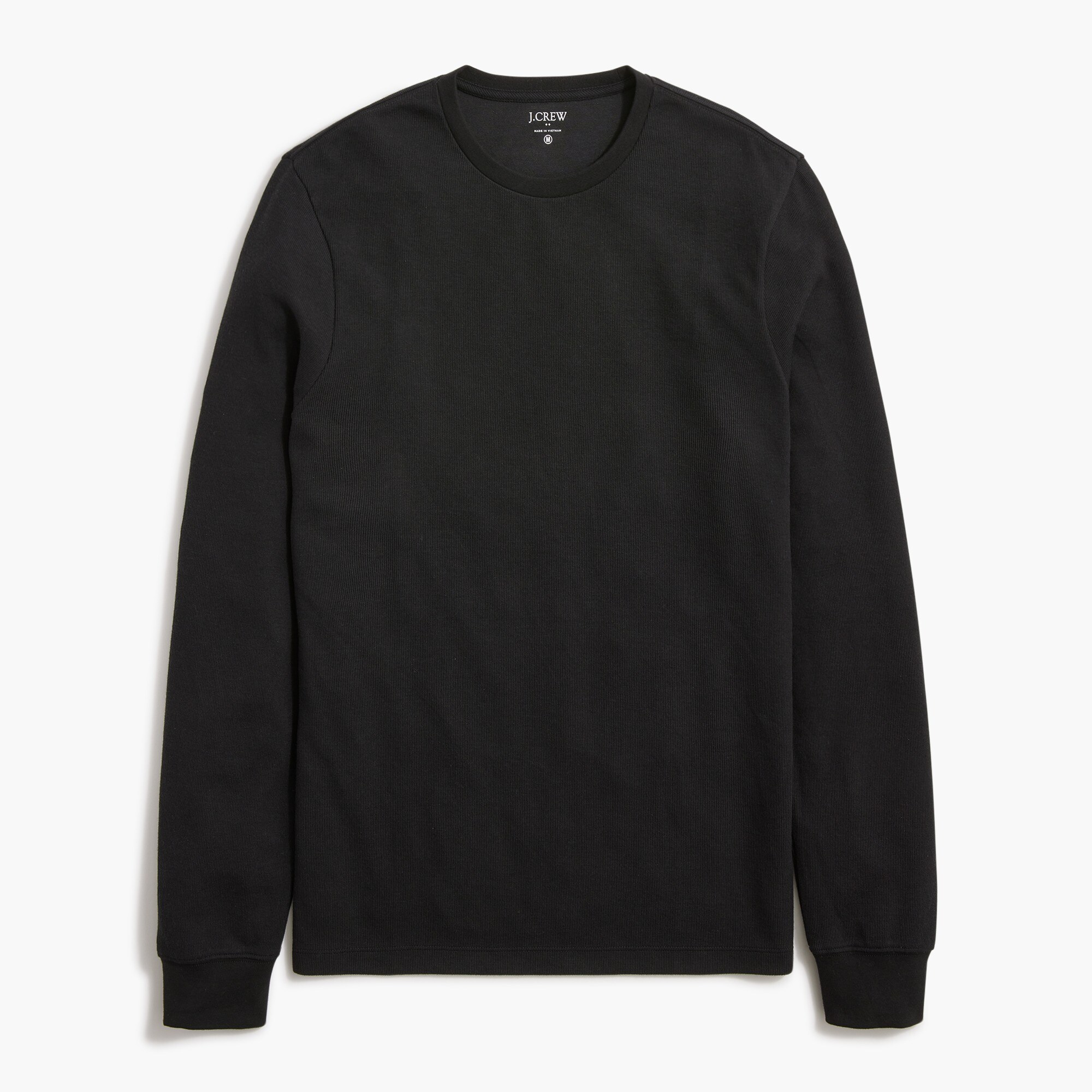 long-sleeve soft textured tee for men